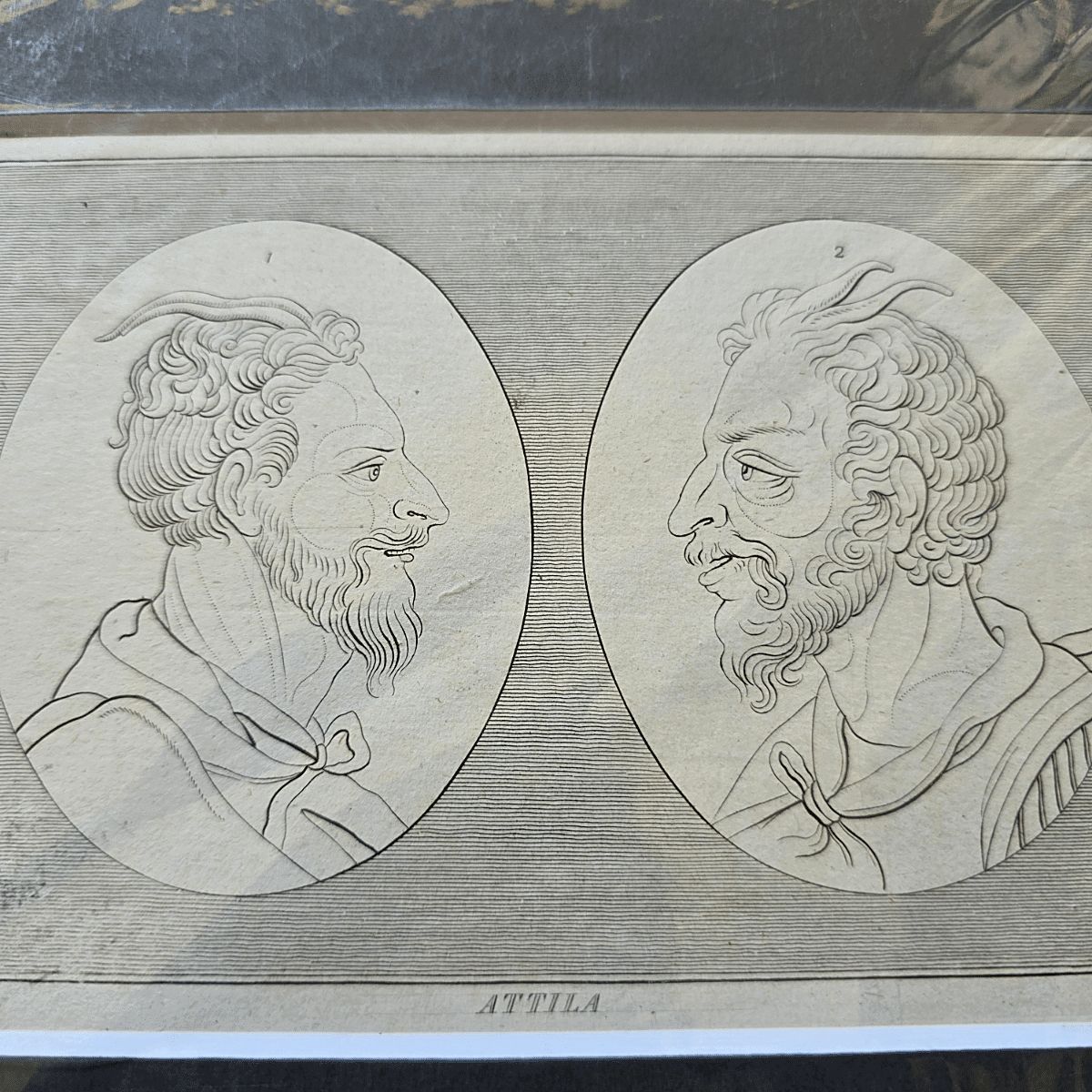 Antique Engraving Of Attila By Thomas Holloway, From Around 1800 photo for sale