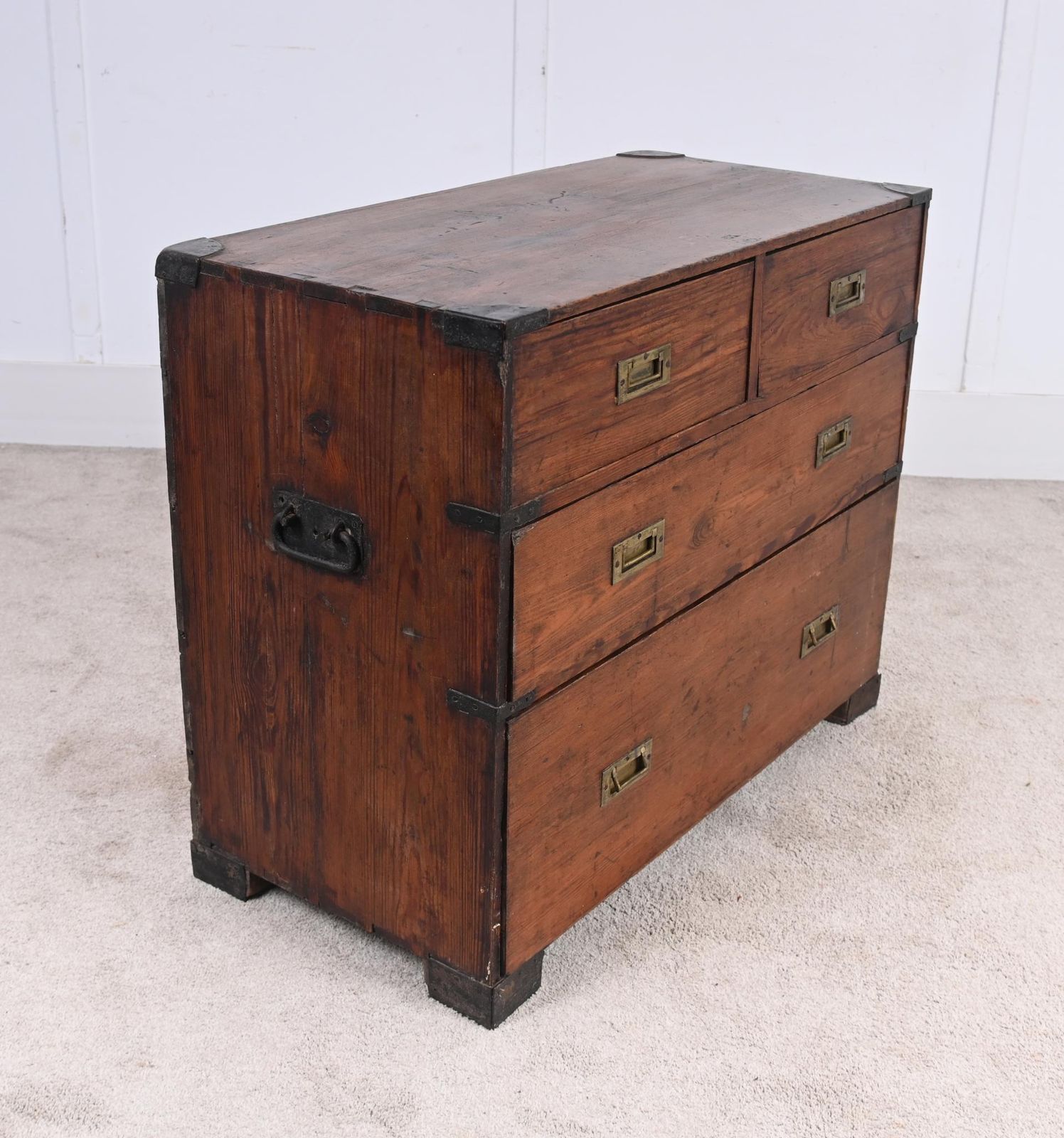 Antique Military Campaign Chest Pine Holloway And Son 1880 photo Furniture