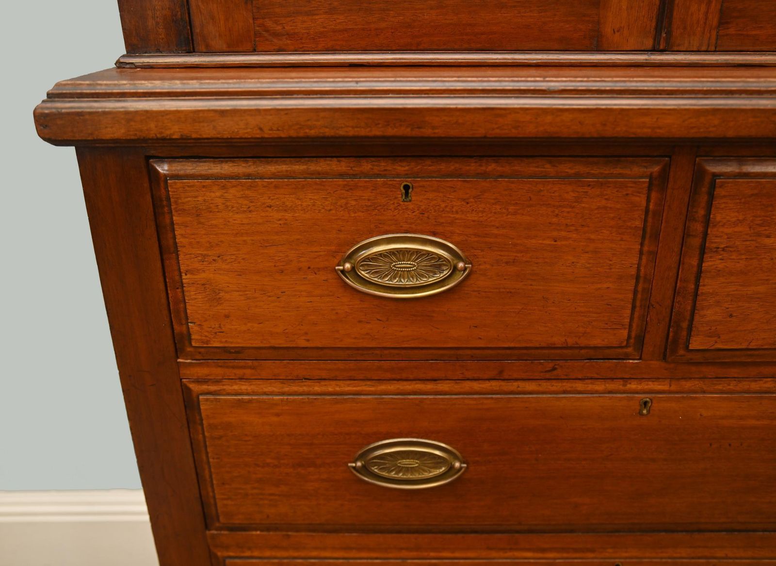 Victorian Libraray Bookcase Cabinet Chest Mahogany 1850 photo Furniture