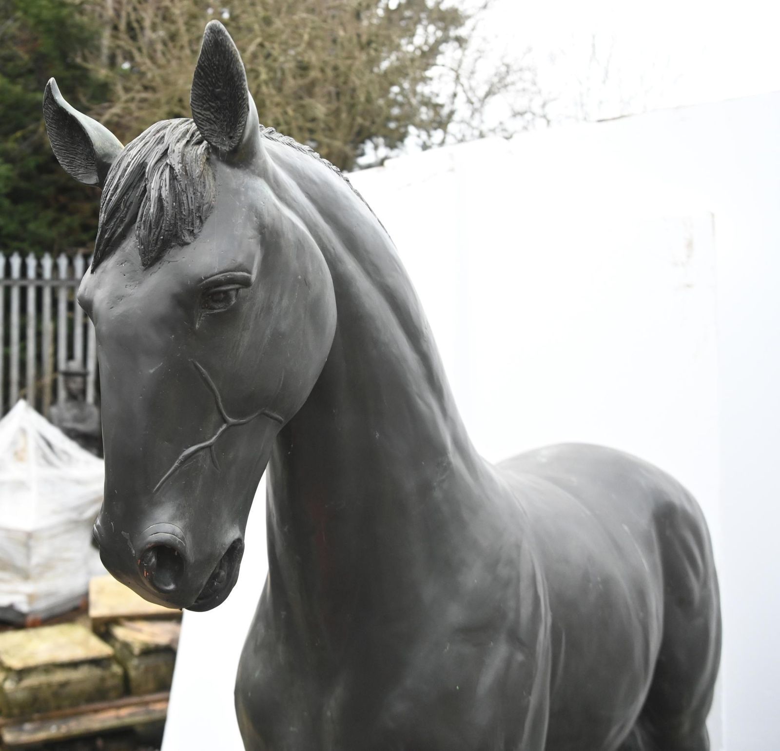 Lifesize Bronze Horse Statue Garden Equestrian Sculpture photo furniture