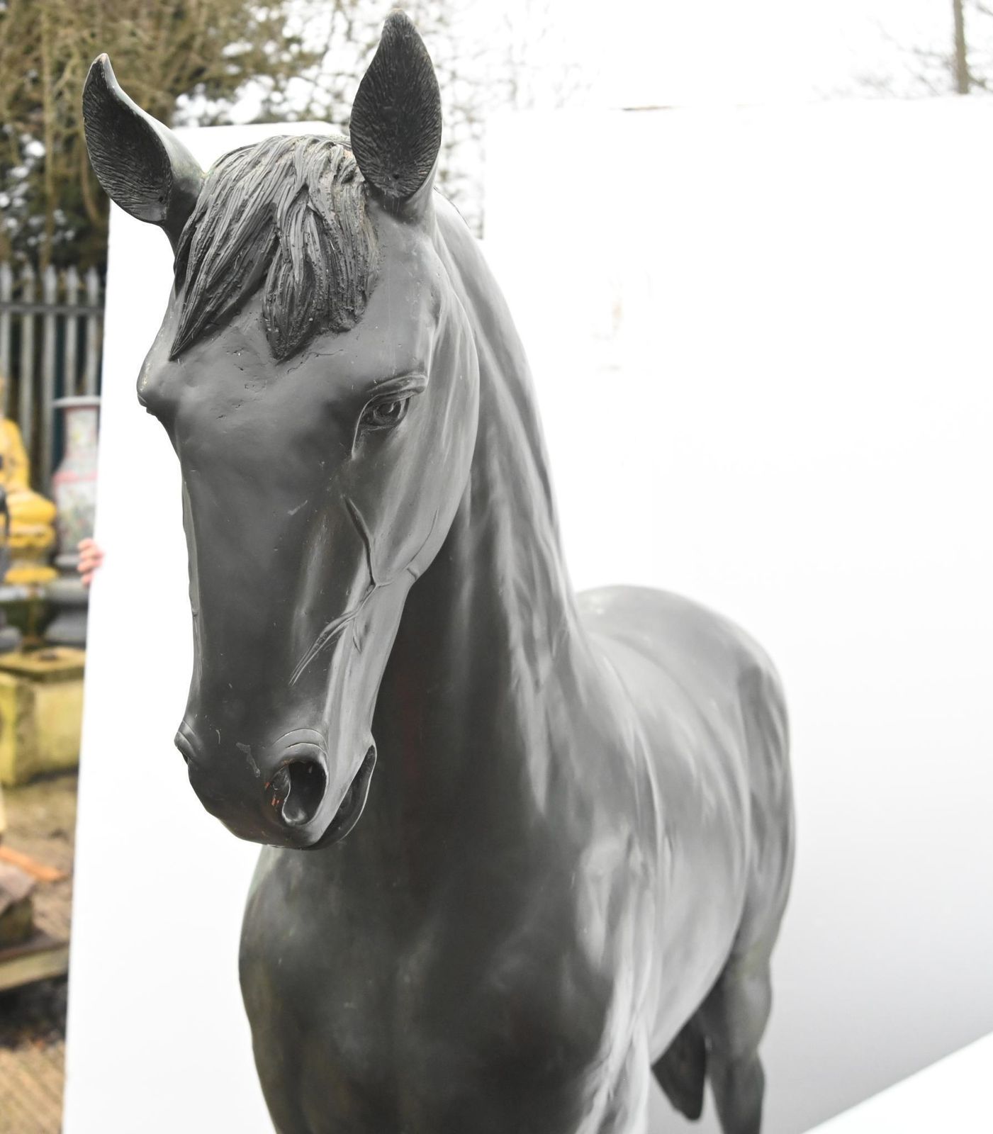Lifesize Bronze Horse Statue Garden Equestrian Sculpture photo vinterior