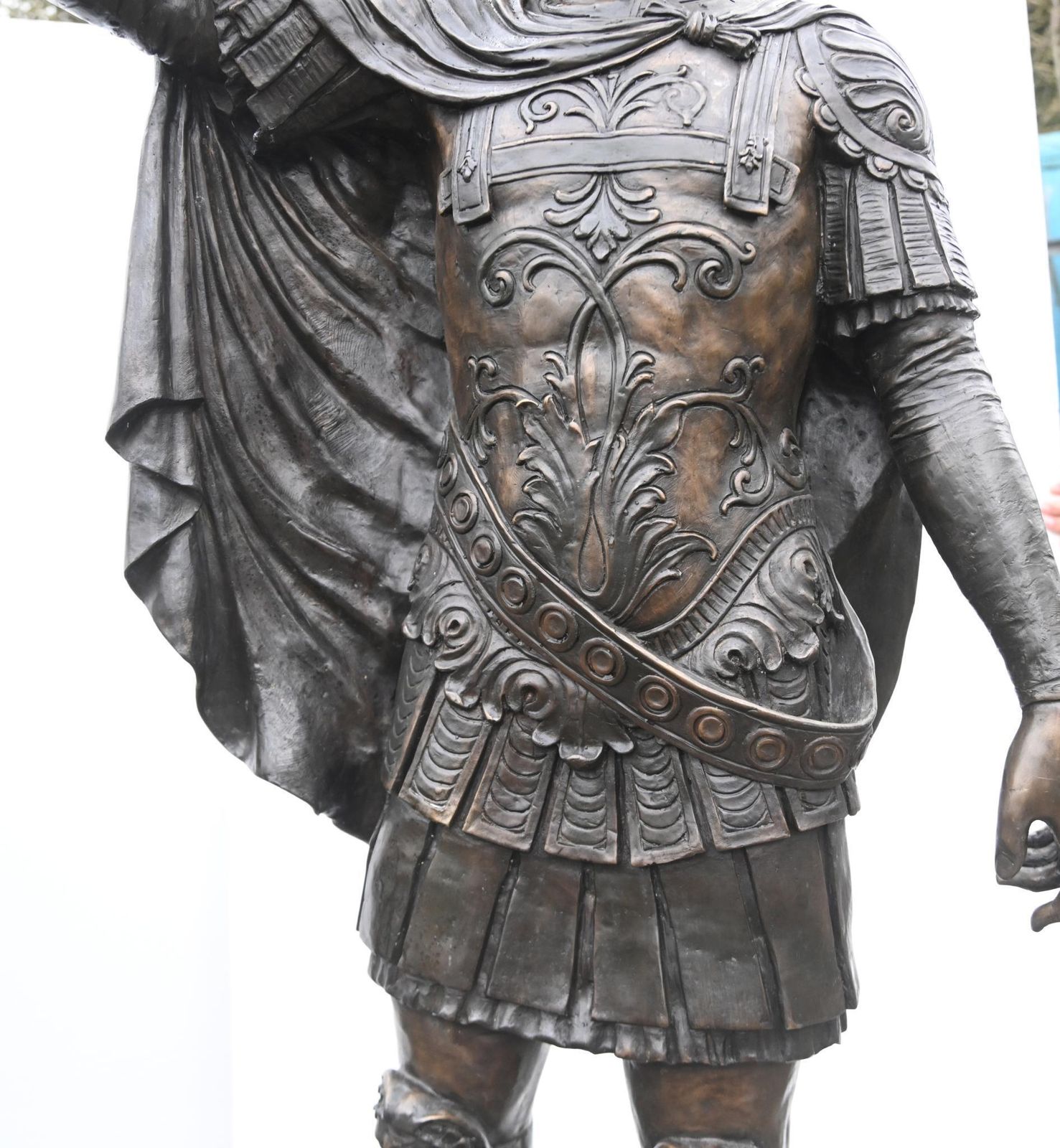 Xl Bronze Roman Gladiator Statues Lamps Figures 8 Ft 246 Cm Security Guards photo for sale