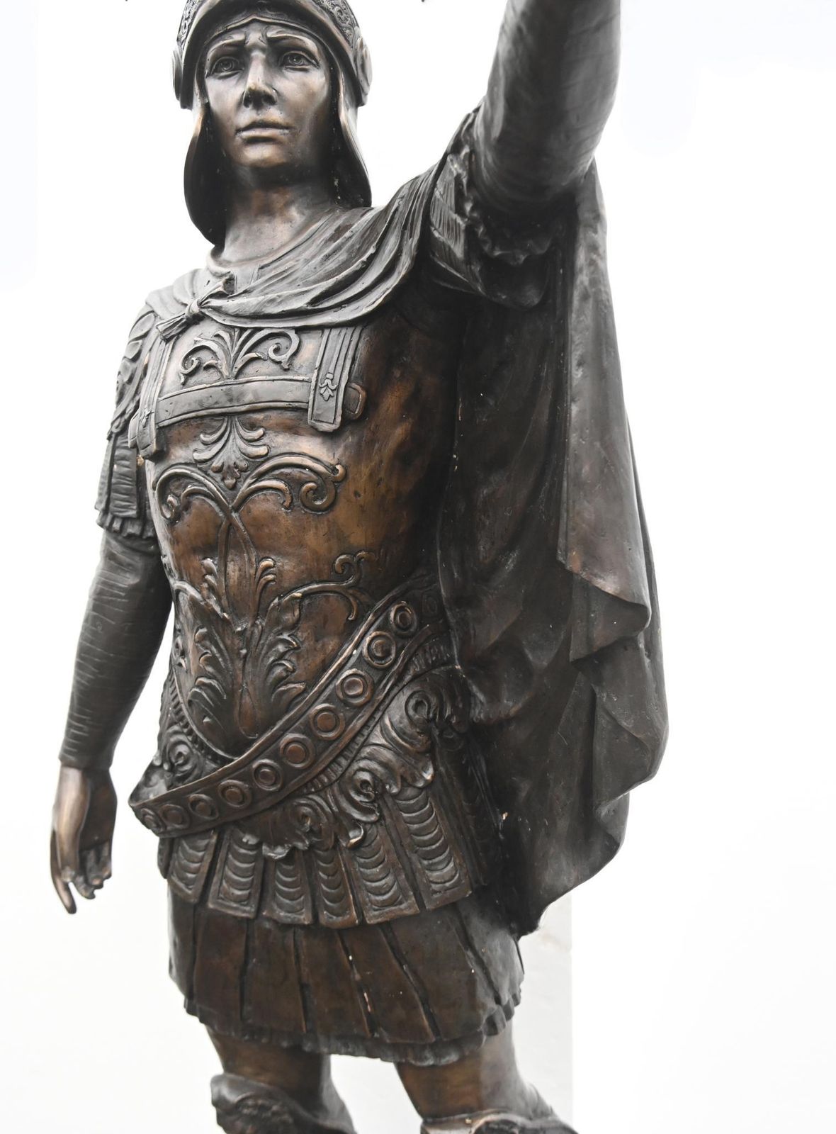 Xl Bronze Roman Gladiator Statues Lamps Figures 8 Ft 246 Cm Security Guards photo buy