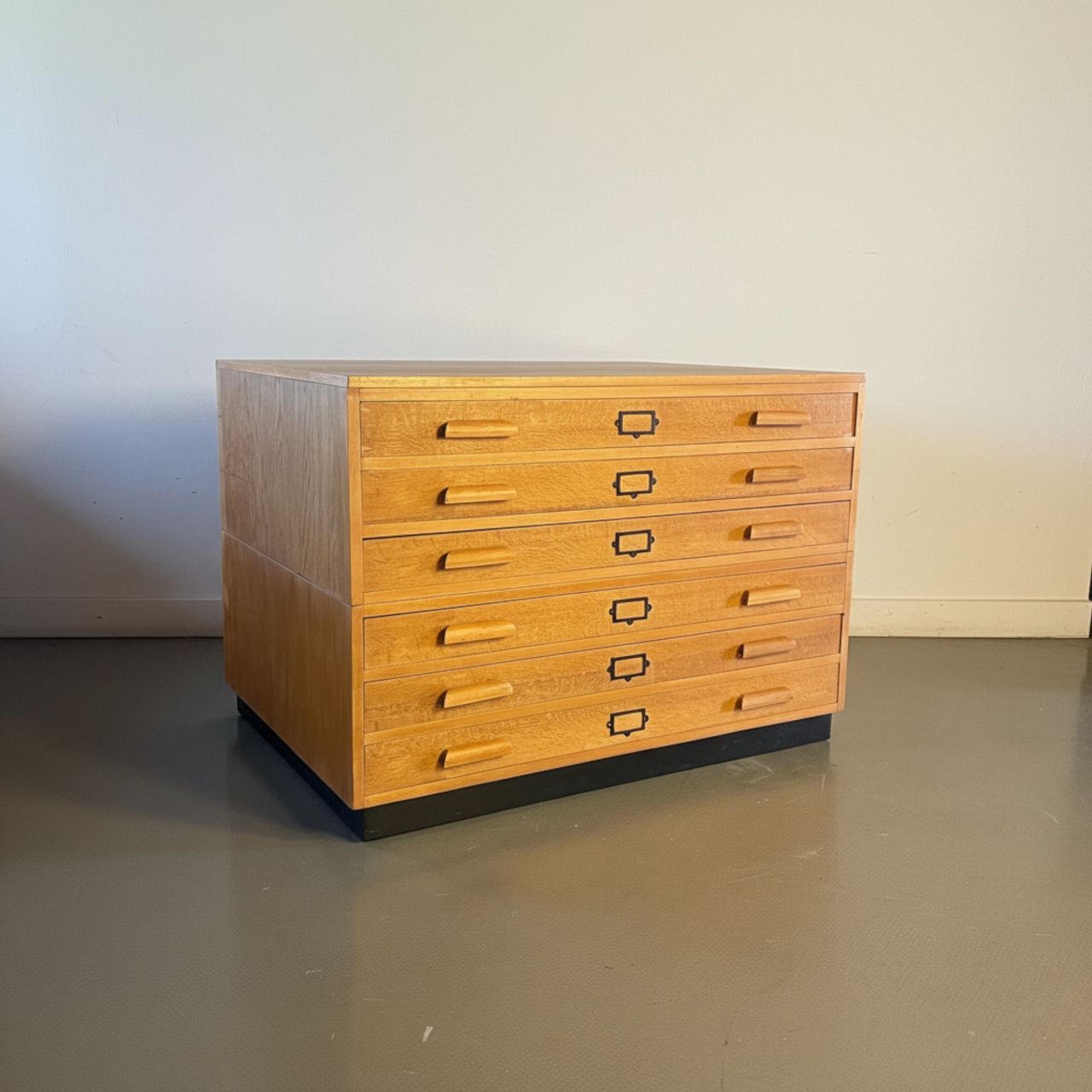 1940s Plan Chest With Original Wooden Handles