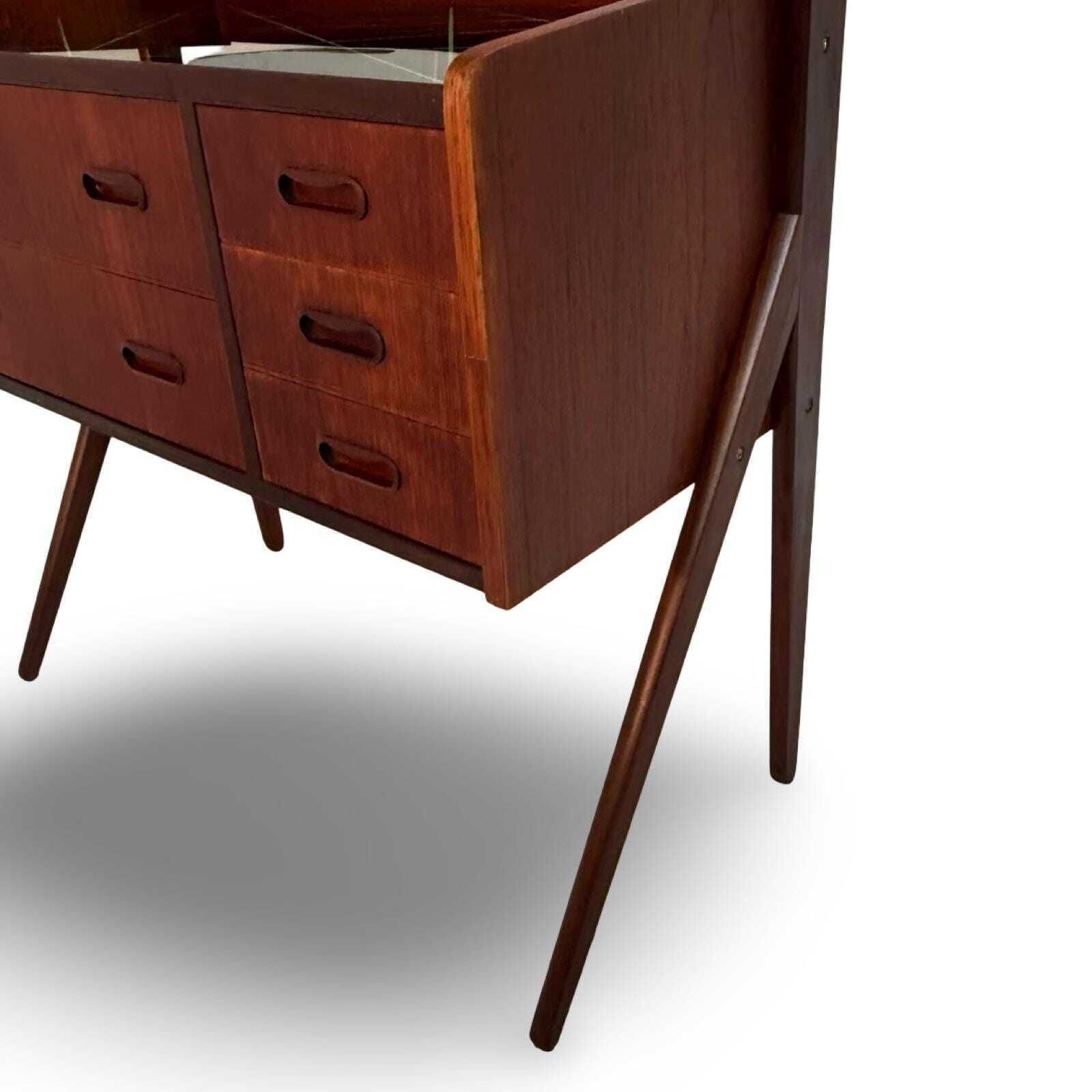 Vanity   1960's   Danish   Ag Spjel Kobber Beskyttet   Teak Wood photo buy