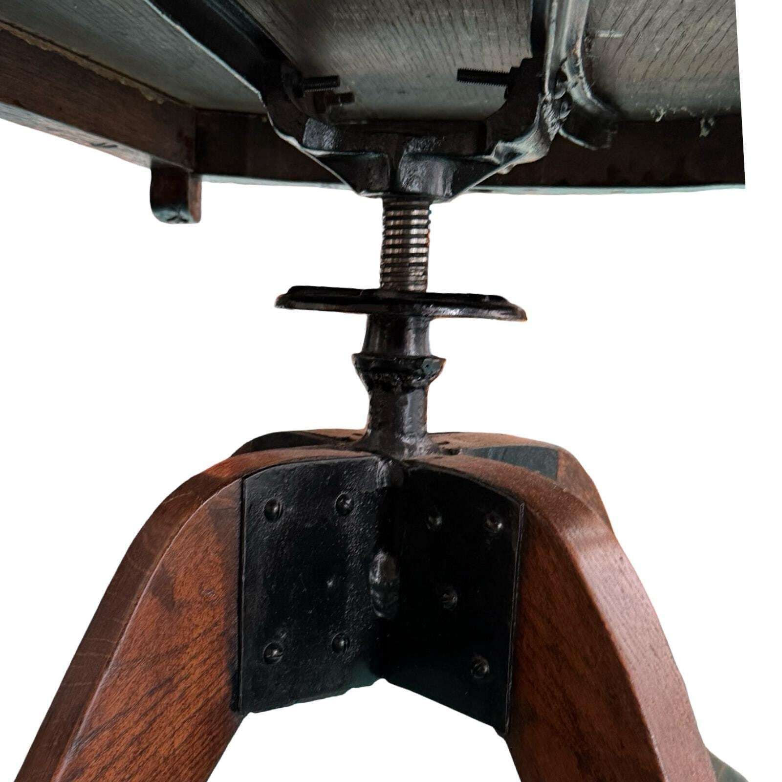 Bent Wood Captains Chair   Mounted On A Swiveling Base   Cast Iron Base   Antique Oak photo for sale
