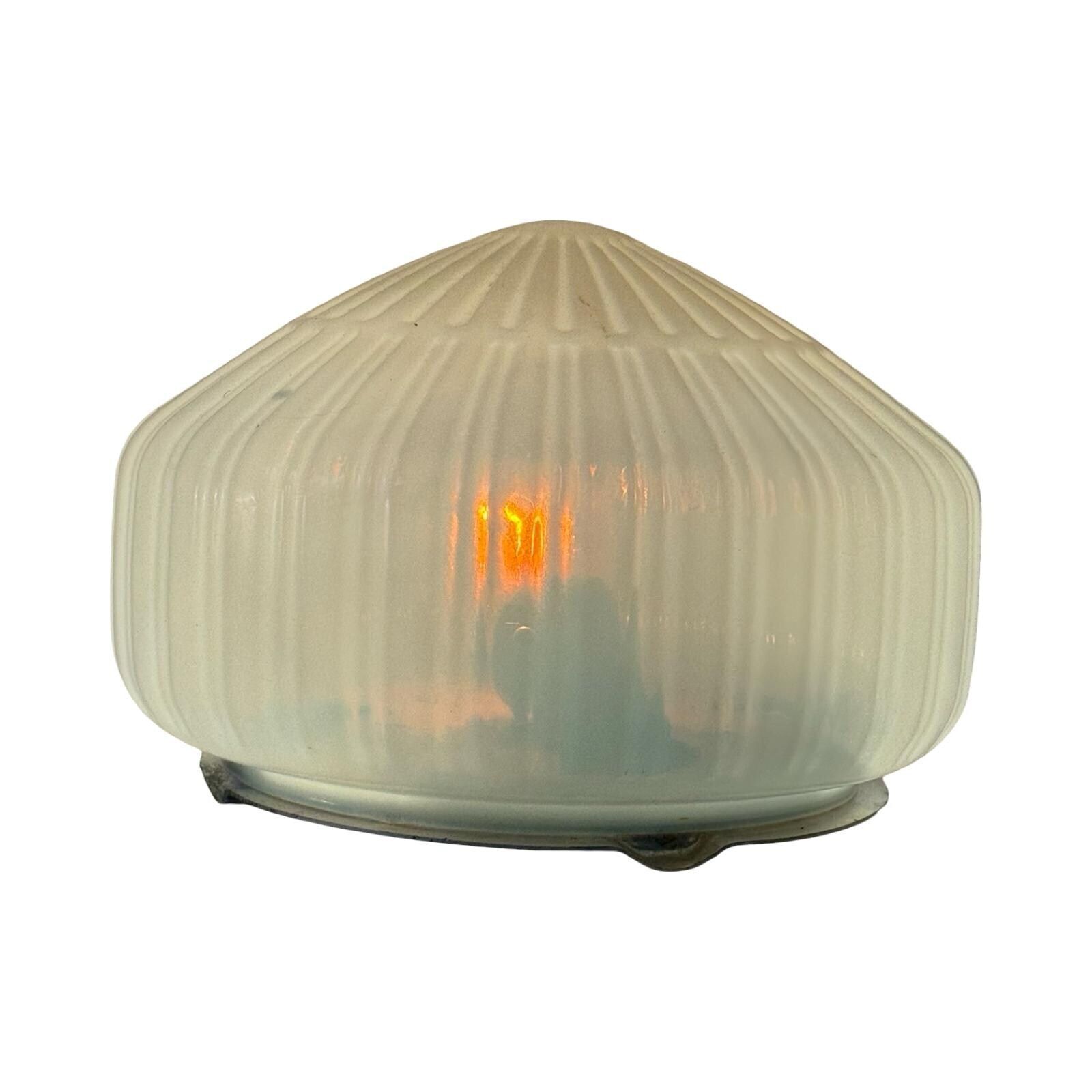 Art Deco (Style)   Ceiling Or Wall Mounted Lamp With Opaline Glass And Metal Mount   Ca. 1960, Czechoslovakia   Multiple In Stock photo Lighting