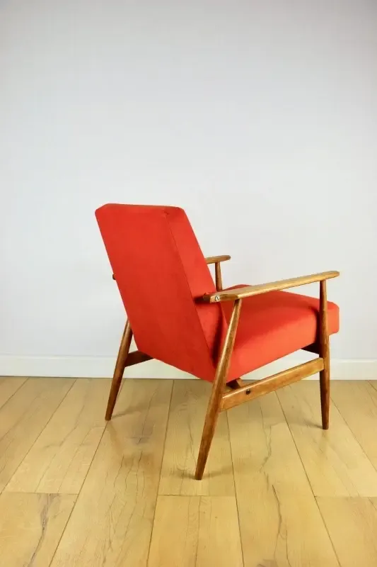 "Lis" Armchair, 1970s, Designed By Henryk Lis, Orange photo 368.0