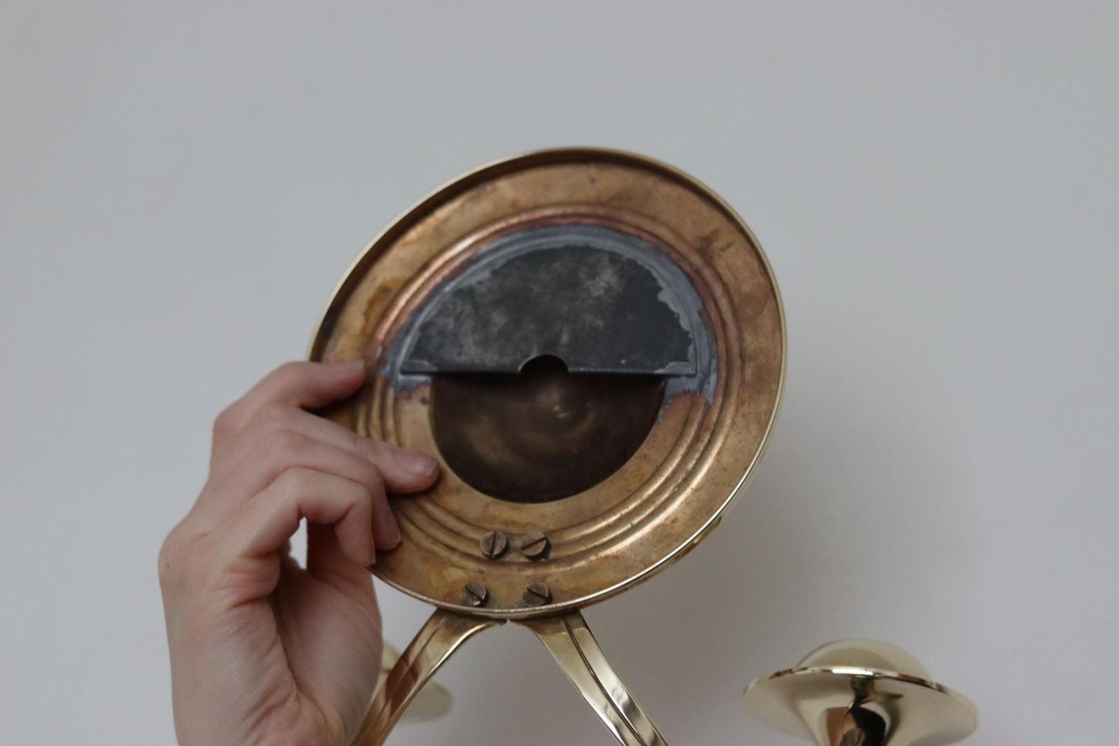 photo furniture Pair Of Mid Century Swedish Brass Sconces