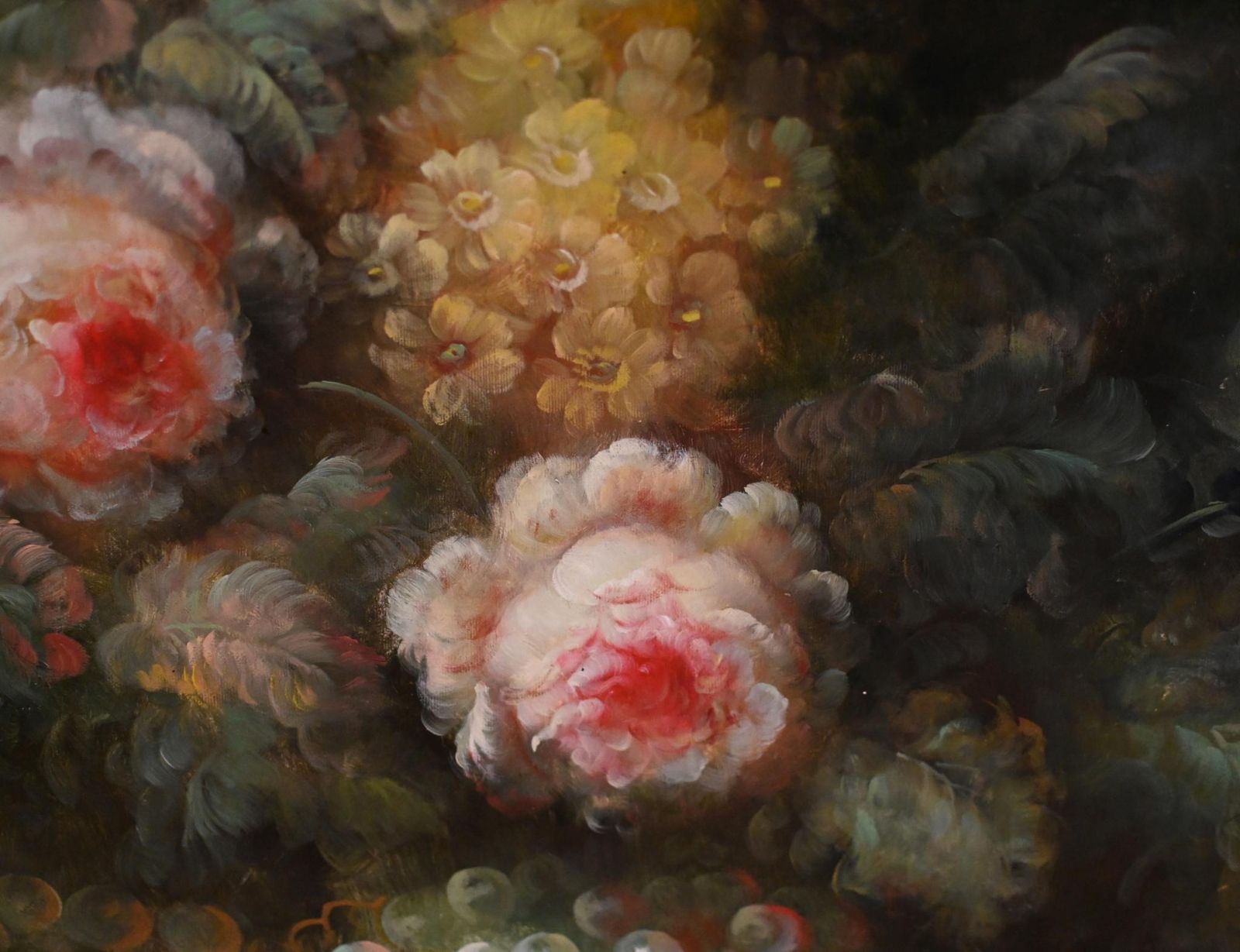 Xl Victorian Floral Still Life Oil Painting 6ft 197 Cm photo buy