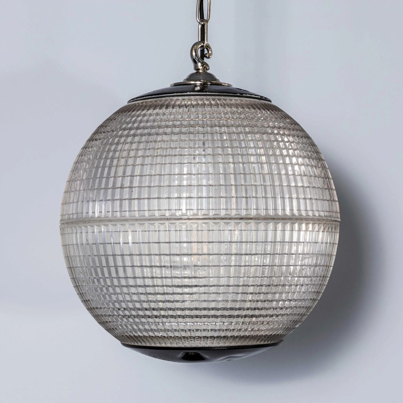 photo buy 1960’s Original Holophane Parisian Glass Globe Lamps – Very Large 18 Inch