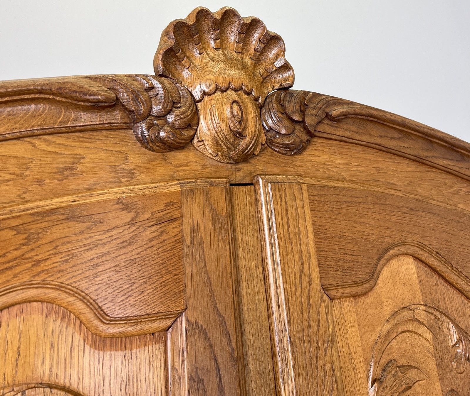 Wardrobe Vintage French Louis XVI Style Four Door Oak Carved Armoire Lot 4930 photo 849.0