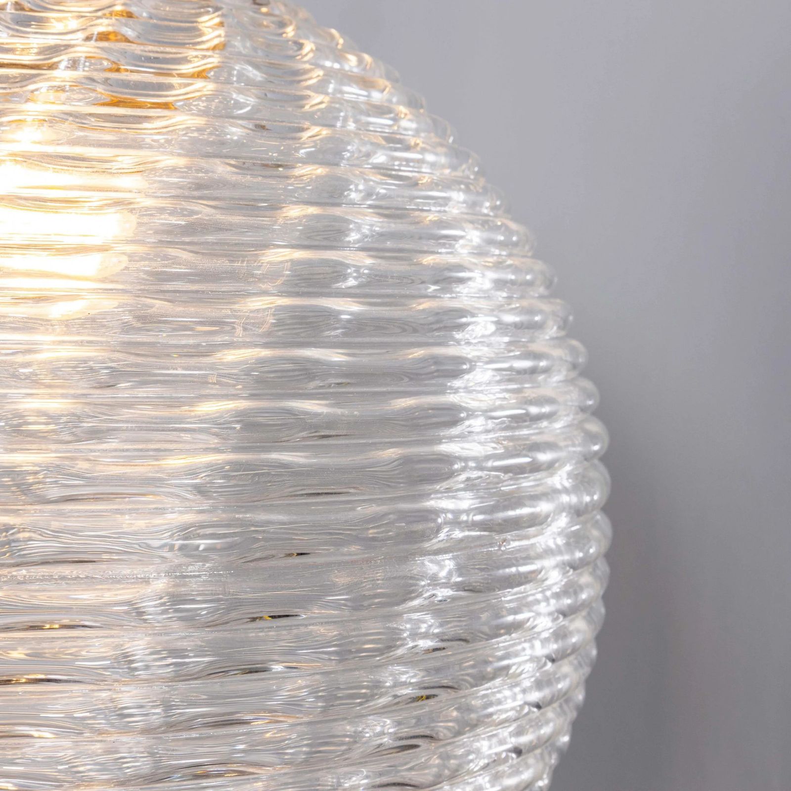 photo buy 1950’s Original Large Crystal Wave Pendant Globe Lamps – 40cm
