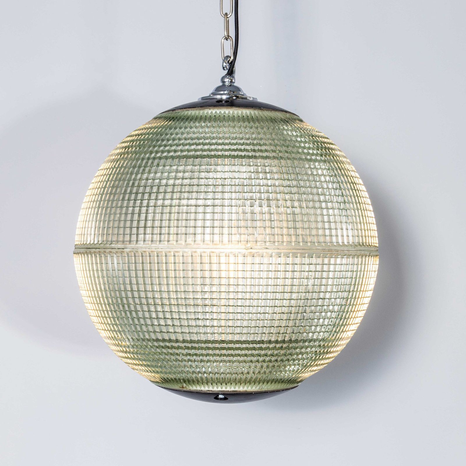1194.0 1960’s Original Holophane Parisian Glass Globe Lamps – Extra Large 20 Inch photo