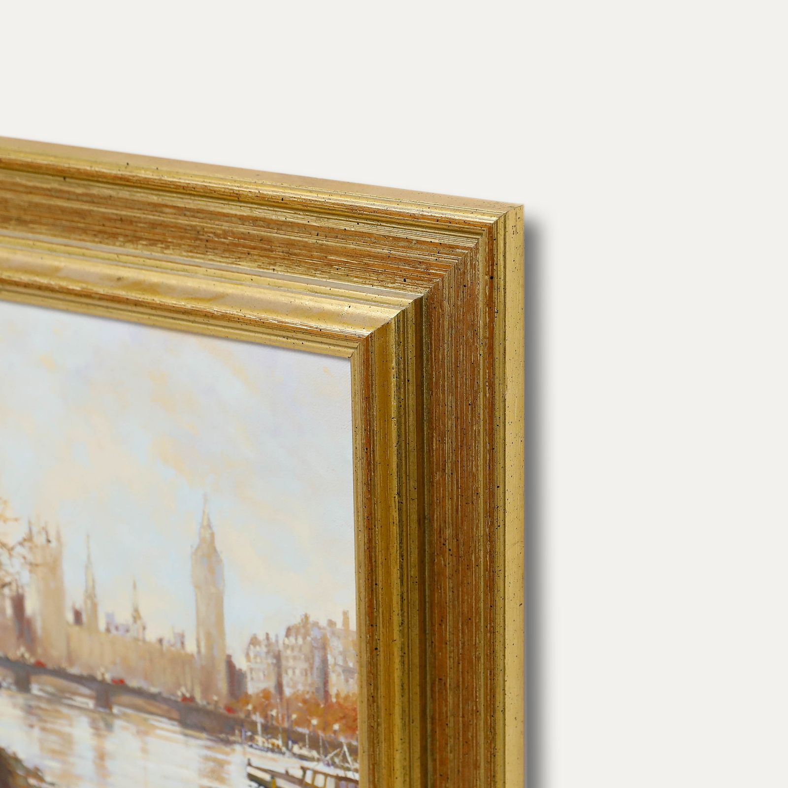 Robert Crisp Framed Contemporary Oil, Westminster From The Embankment photo 295.0