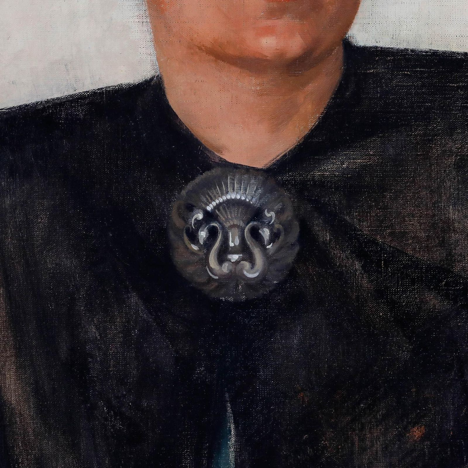 Robert Van Cauwenberghe (1905 1985) Framed Oil, Lady With The Silver Brooch photo 995.0