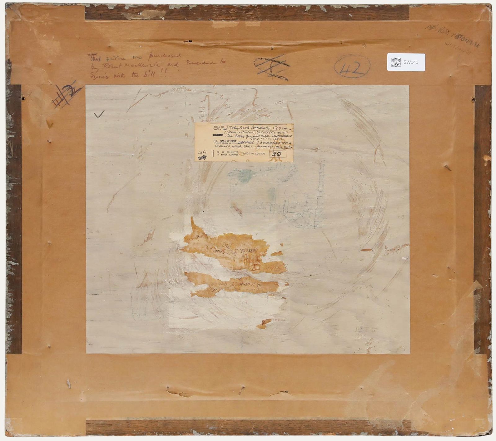 Bernard John William Bowerman (1911 1970) Framed Oil, The Blue Bordered Cloth photo for sale