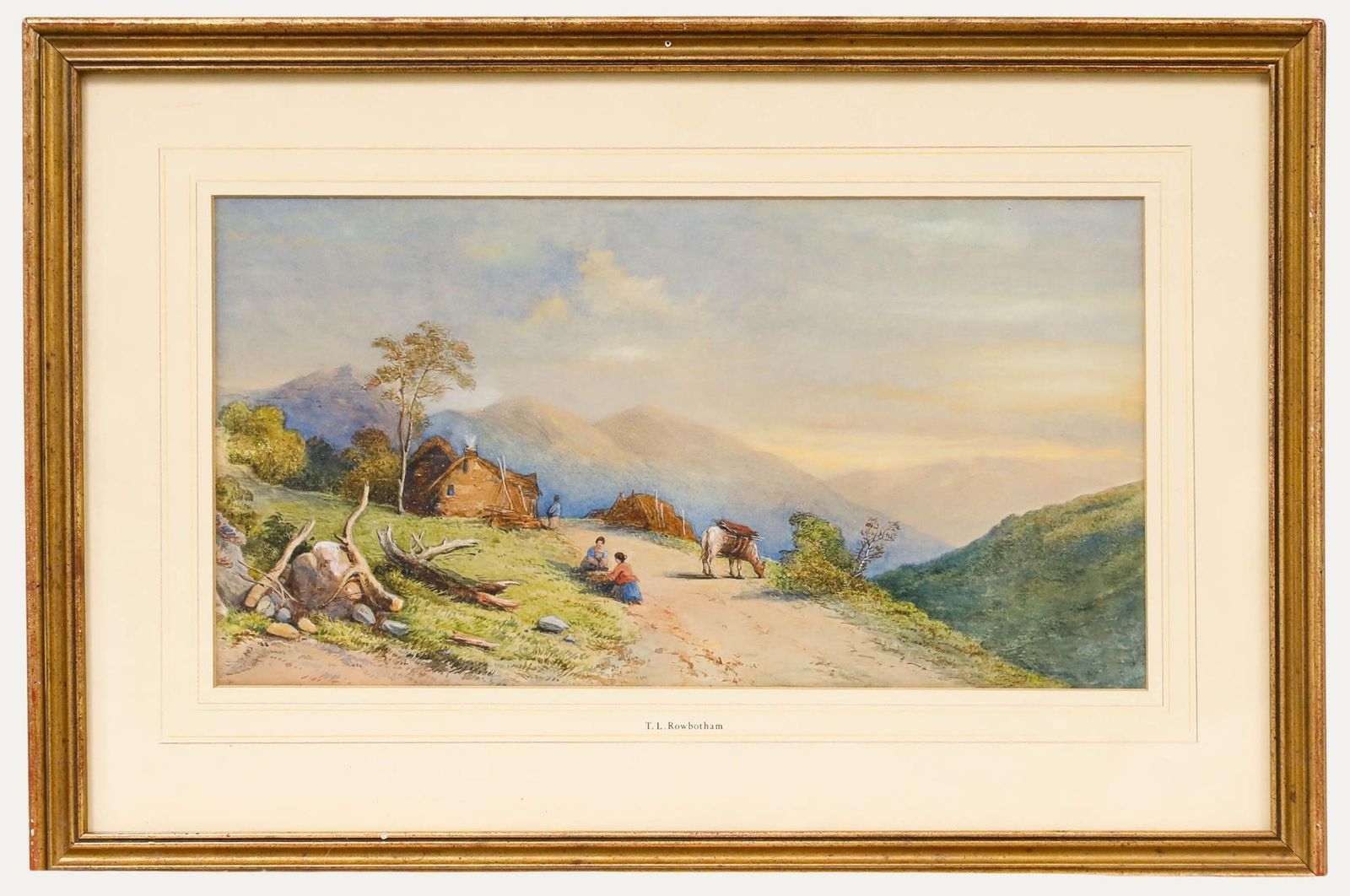 Attrib. Thomas L. Rowbotham (1823 1875) Watercolour, Farm Near The Dolomites