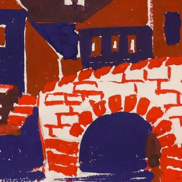 Leslie Charles Boyce (1892 1989) 20th Century Gouache, Water Under The Bridge photo Art