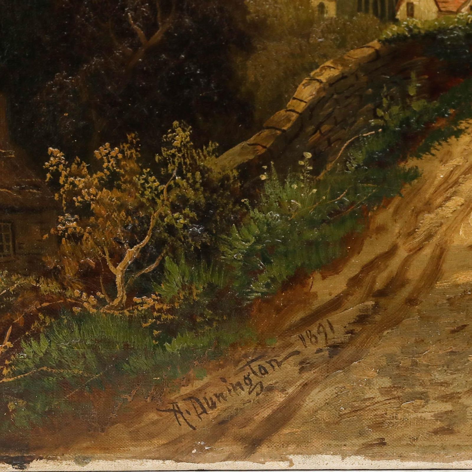 Albert Dunington (1860 1928) 1891 Oil, Nine Miles To Windsor photo vinterior
