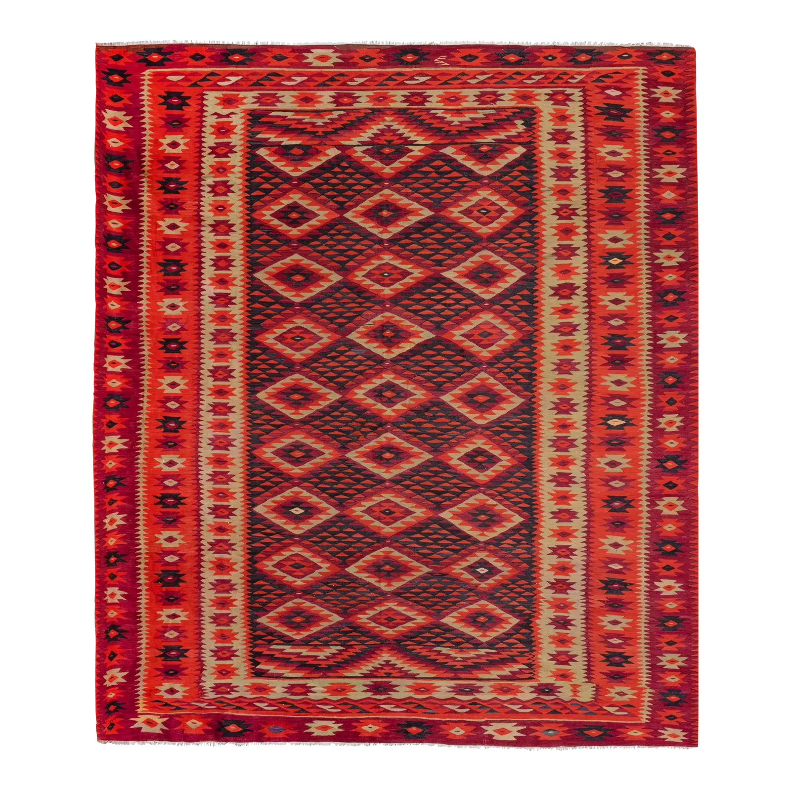 Turkish Sarköy Kilim Rug   9'9'' X 11'5''
