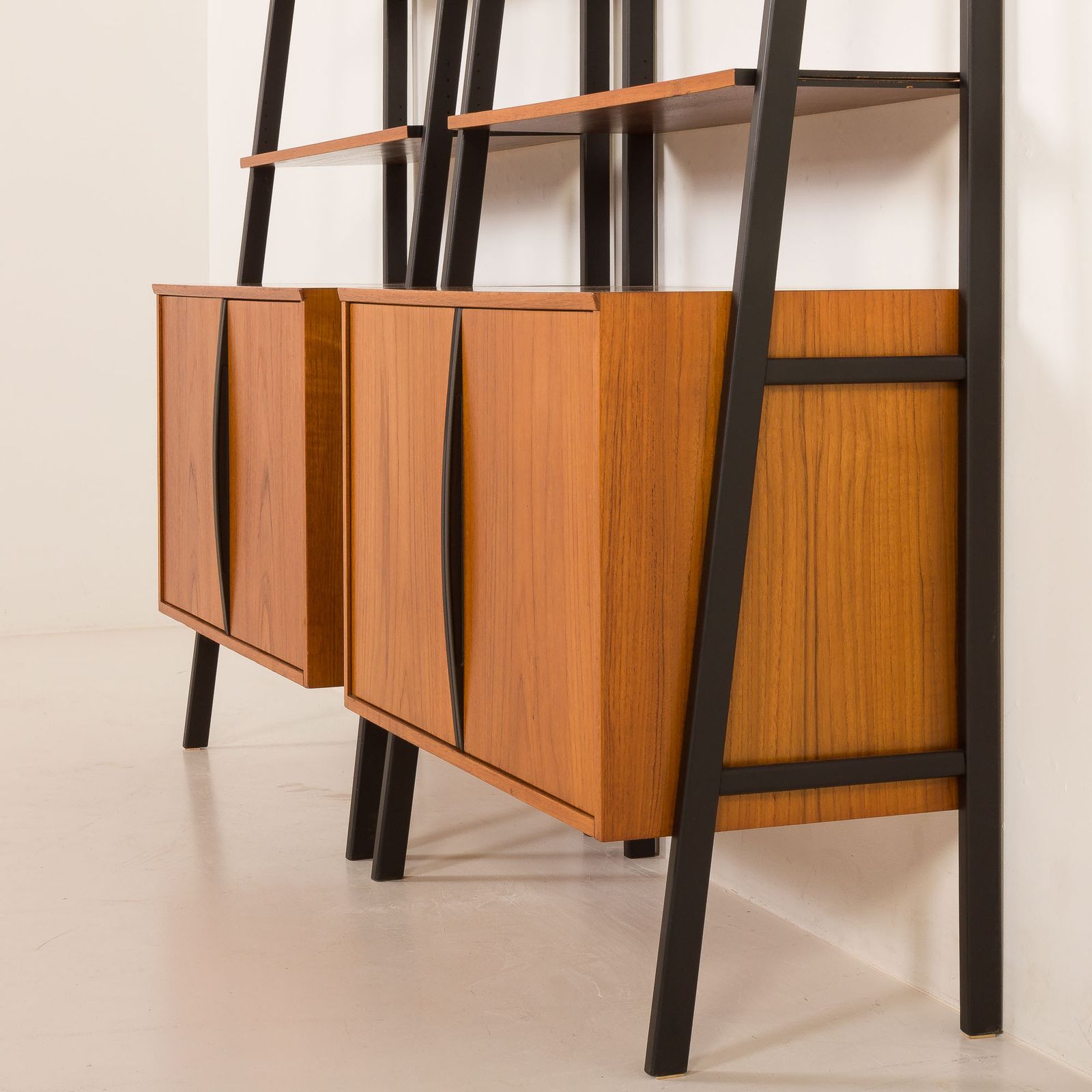 photo for sale Mid Century Free Standing Two Parts Wall Unit By Brantorps, Sweden 1960s