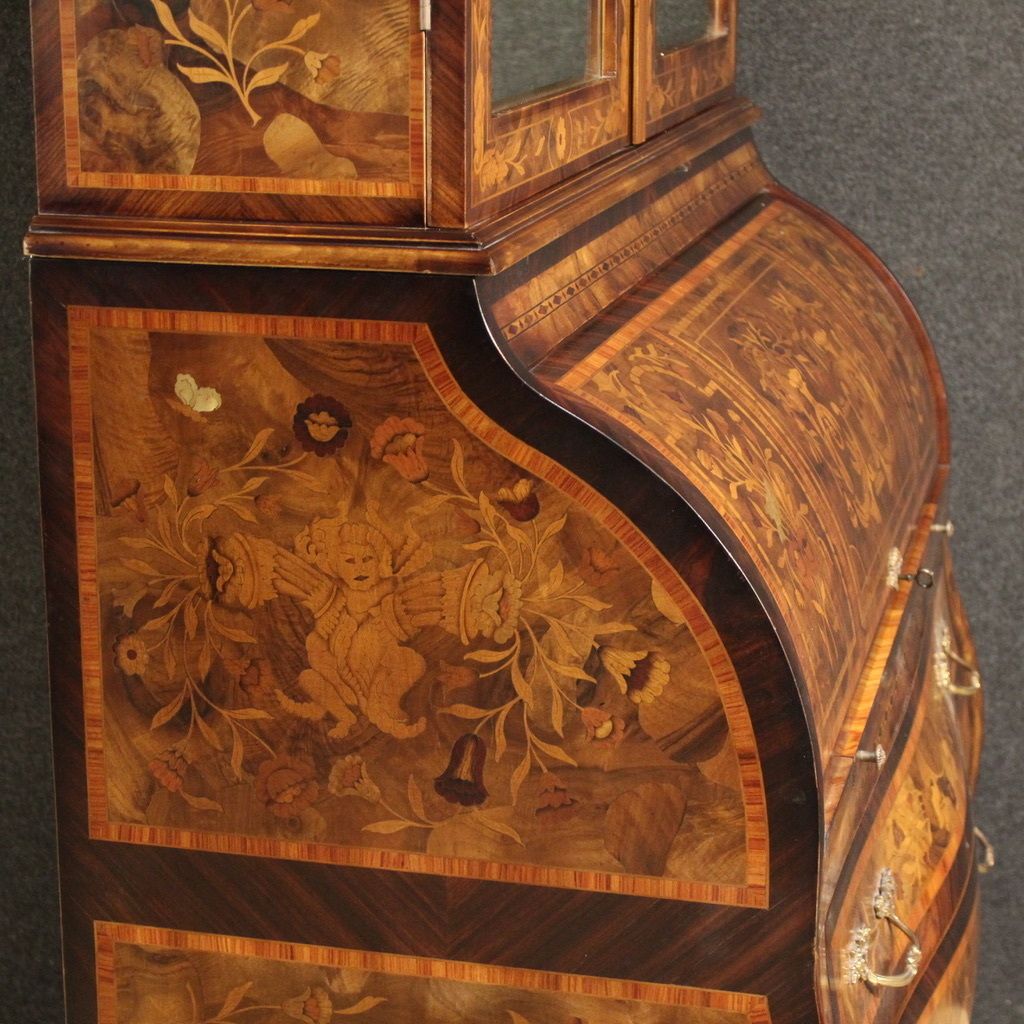 20th Century Dutch Inlaid Trumeau photo for sale