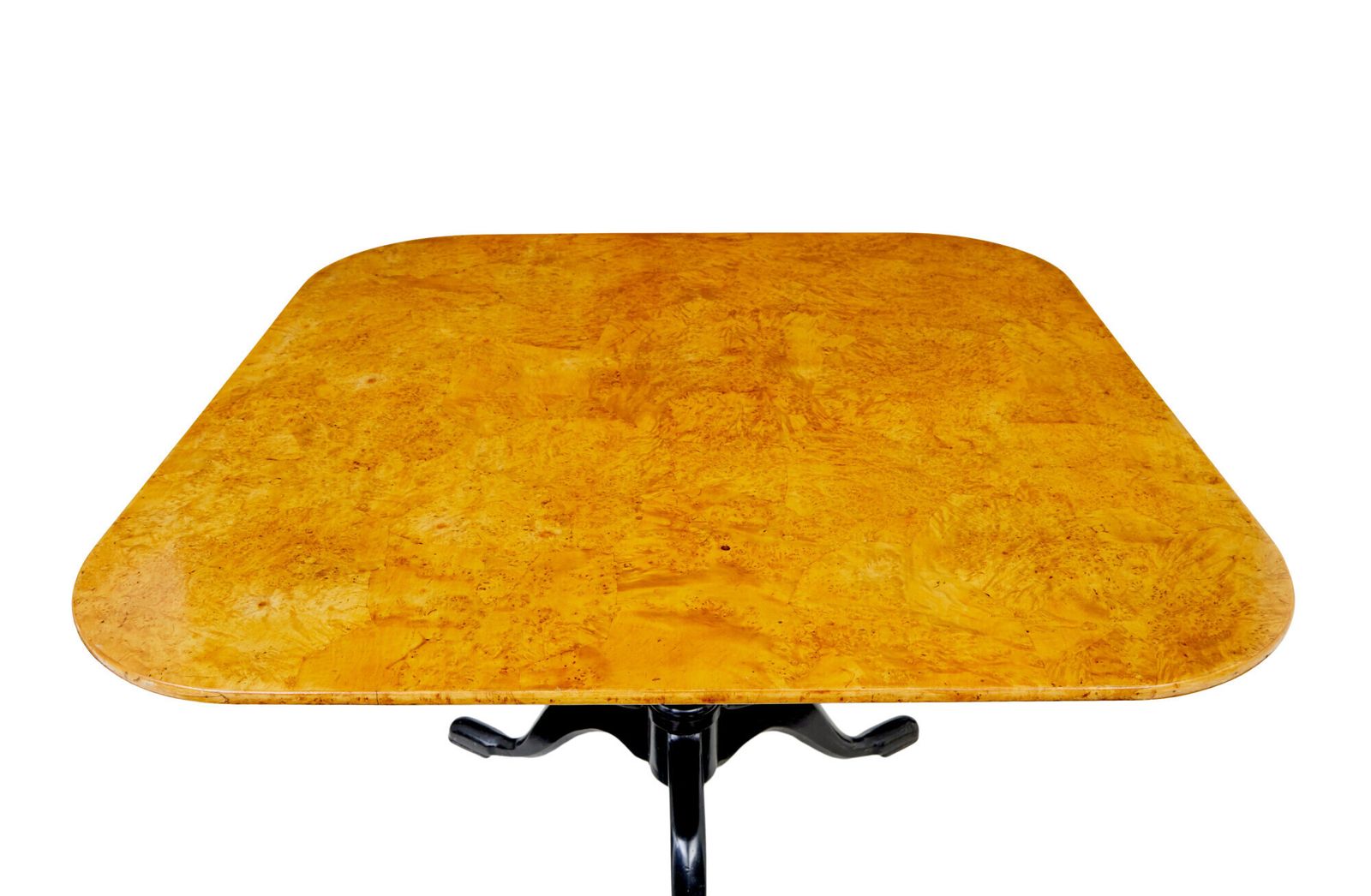 19th Century Swedish Burr Birch Tripod Table photo buy