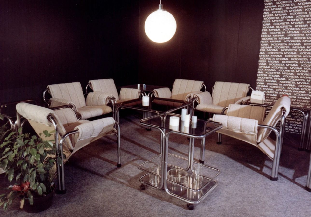 Lounge Chair By Viliam Chlebo In Chrome And Leatherette, Kodreta 1980s photo furniture