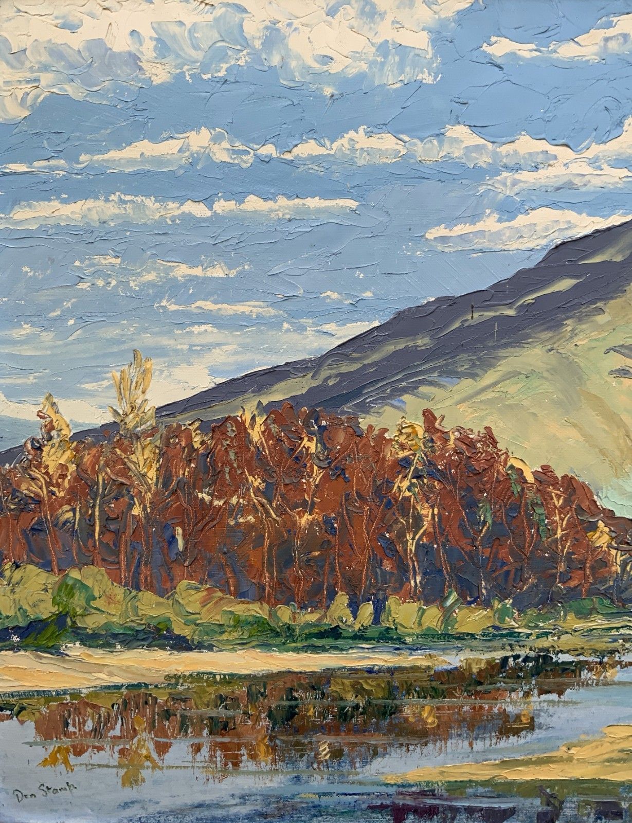 Scottish Impressionist Impasto Oil Painting Mountainous Landscape Mid Century photo buy