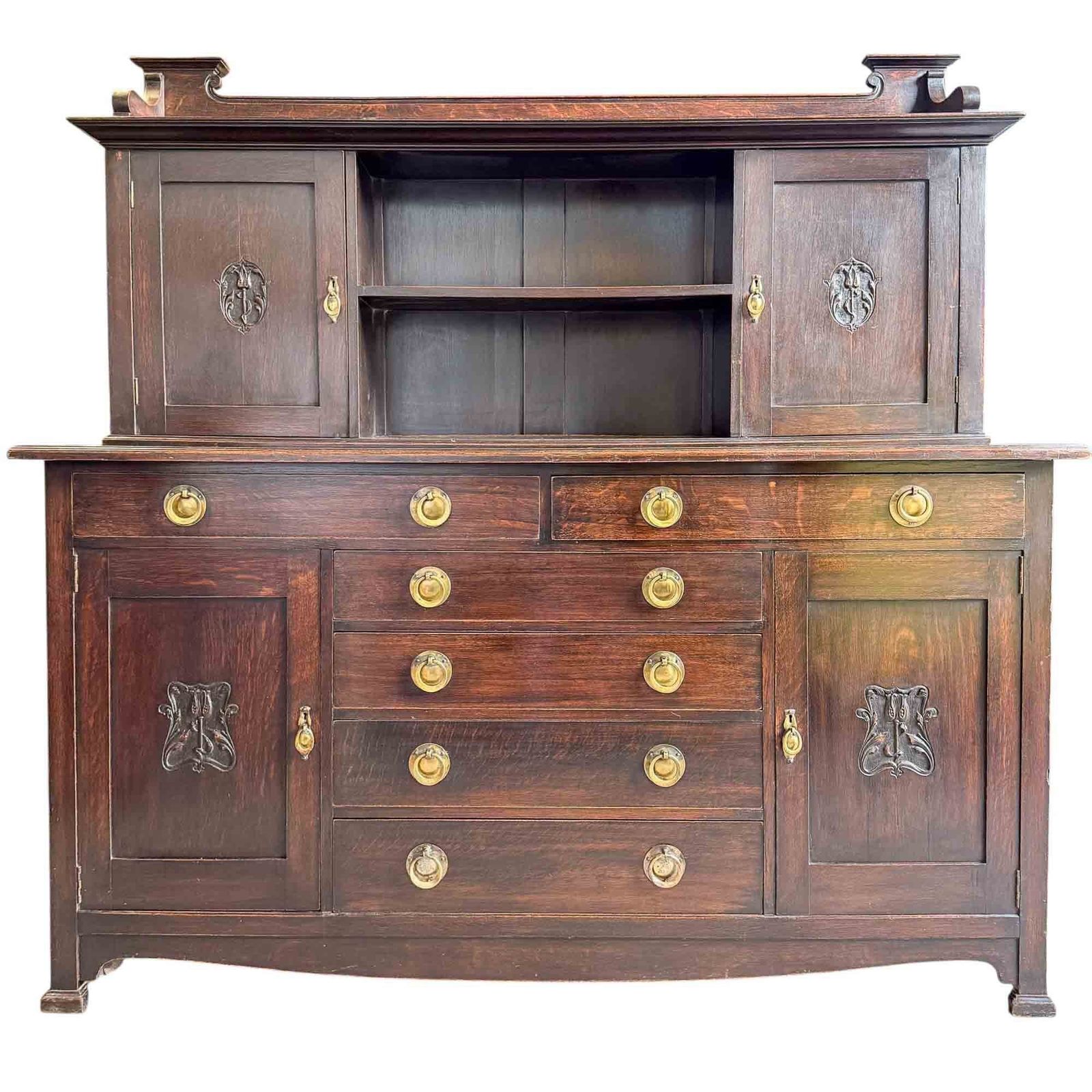 Arts And Crafts Oak Dresser, 1800s photo furniture