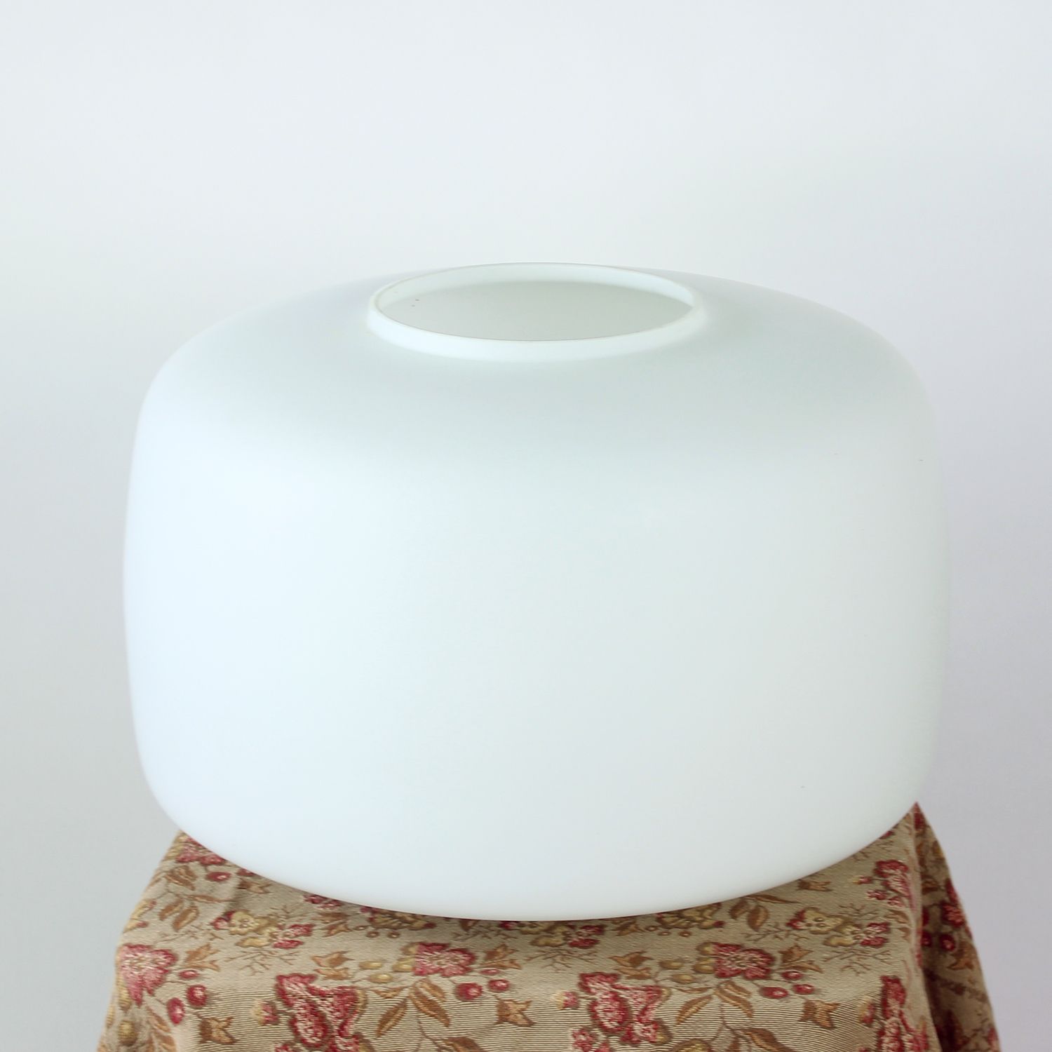 Huge White Opaline Glass Shield, Czechoslovakia 1960s photo Lighting