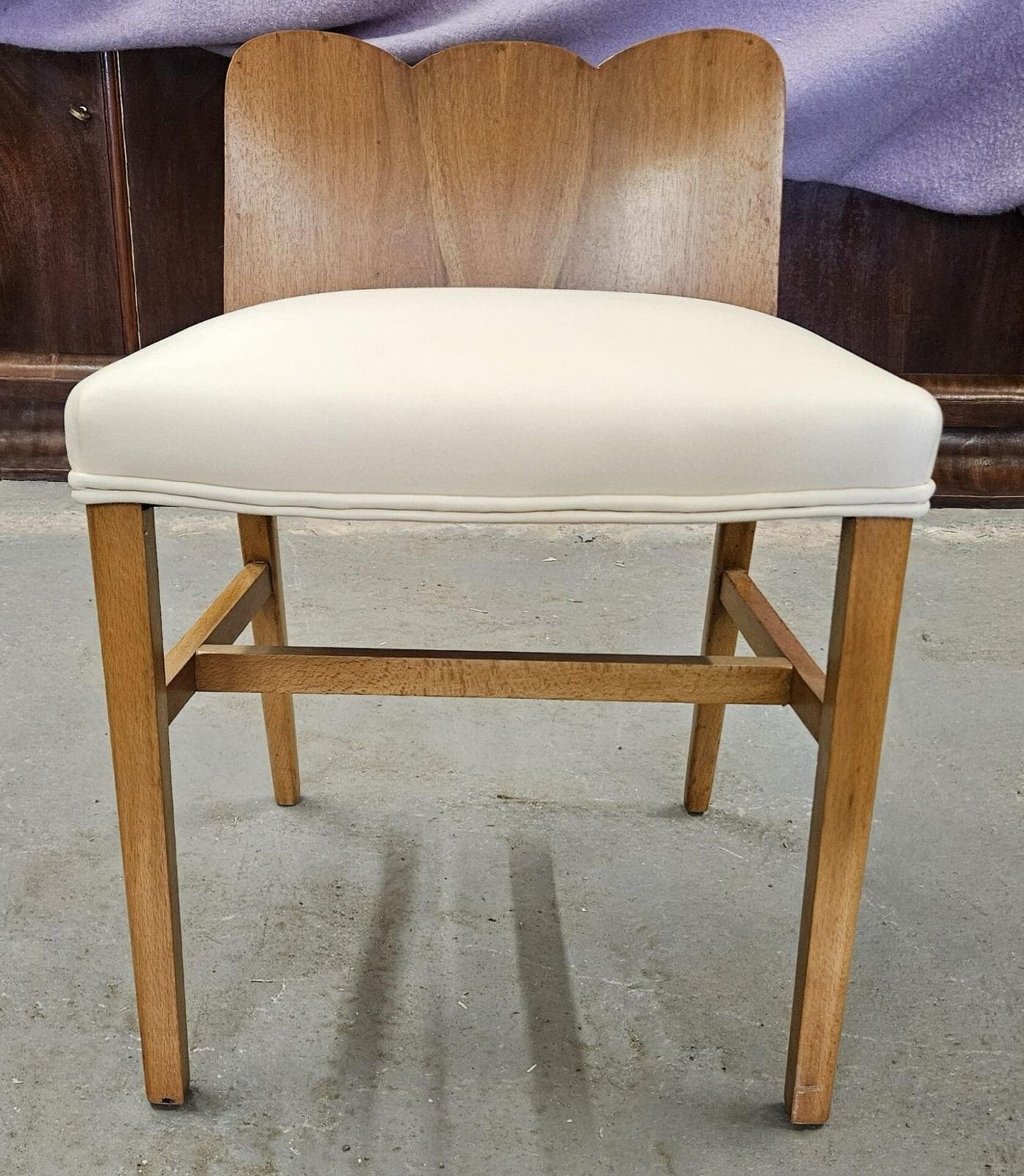 Art Deco Bedroom Chair With Cloud Shape Back And Newly Upholstered photo furniture