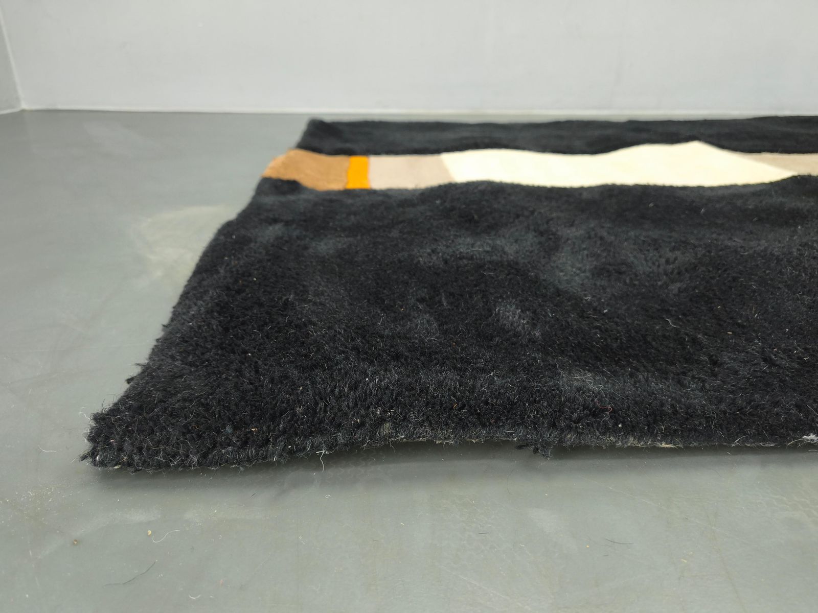 Danish Hand Tufted Wool Rug By C. Olesen, Graphic Design, 1990s photo for sale