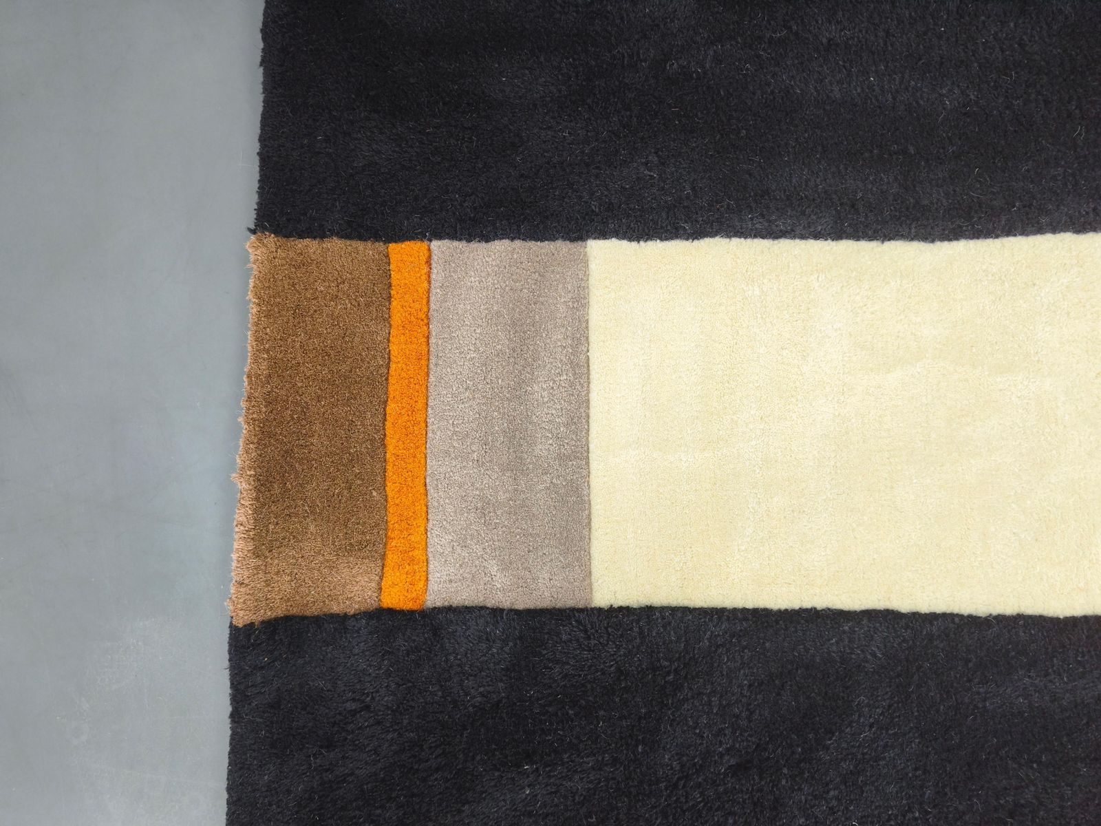 Danish Hand Tufted Wool Rug By C. Olesen, Graphic Design, 1990s photo Textiles