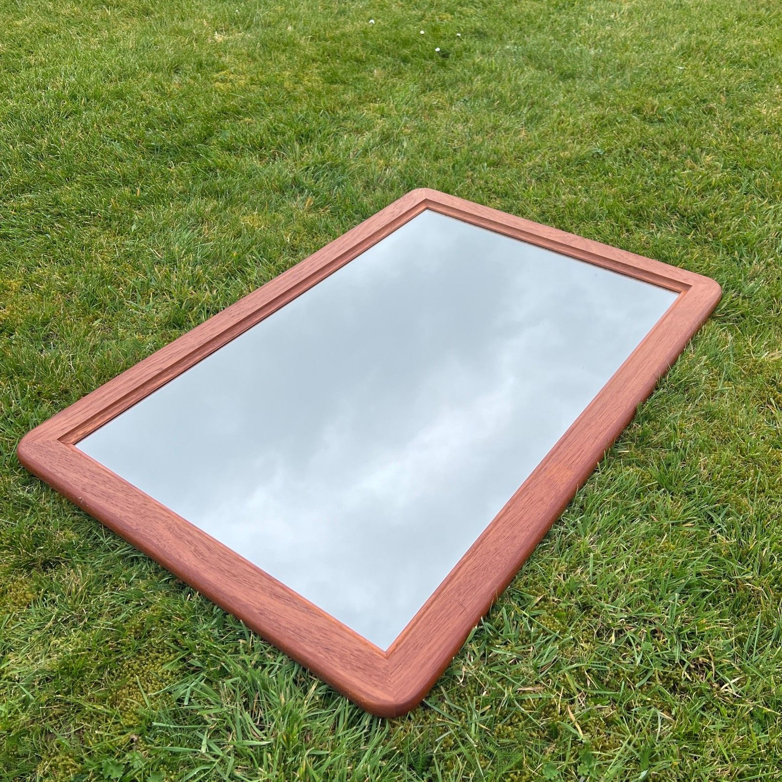 photo furniture 1970s Mid Century Full Length Teak  Mirror  1970s 90 Cm X 60 Cm