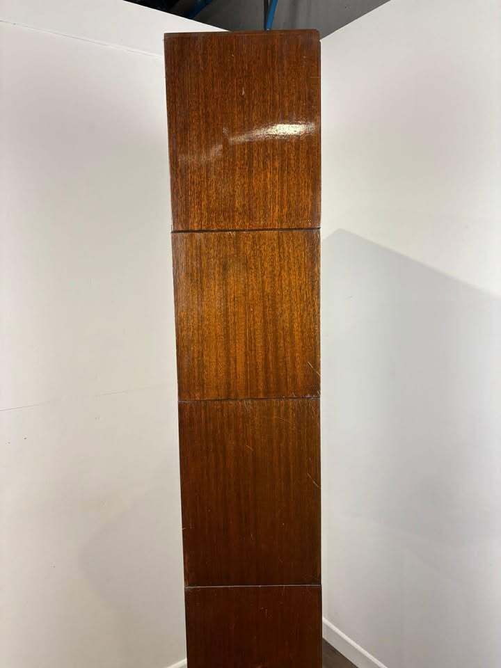 1199.0 Minty Oxford Mid Century Library Oak Glazed Six Tier Bookcase photo