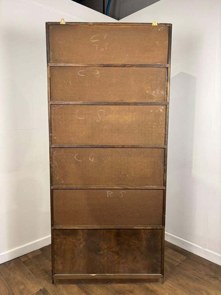photo vinterior Minty Oxford Mid Century Library Oak Glazed Six Tier Bookcase