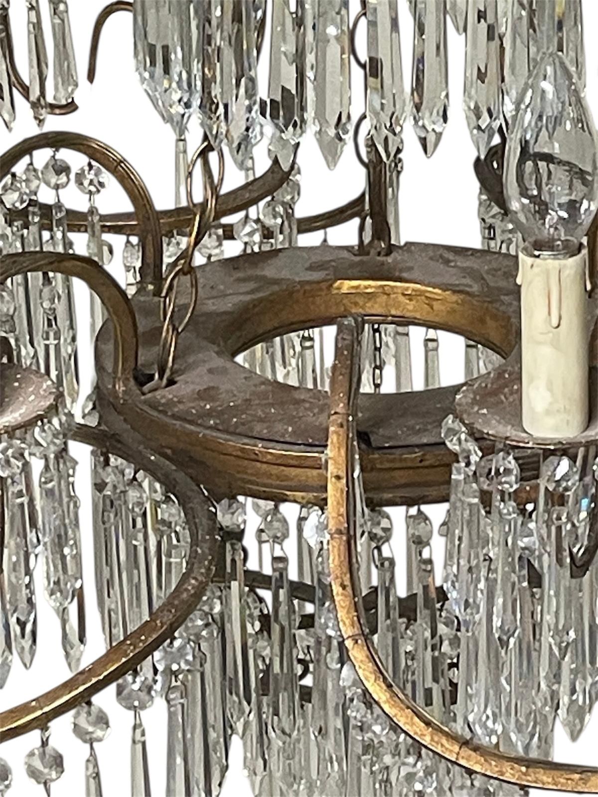 Certified Maison Baguès French Antique Crystal Chandelier, 12 Light, 1920s–30s photo Lighting