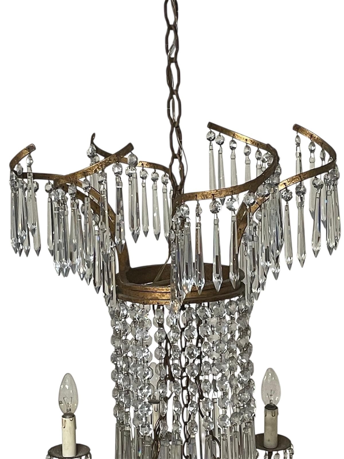 Certified Maison Baguès French Antique Crystal Chandelier, 12 Light, 1920s–30s photo vinterior