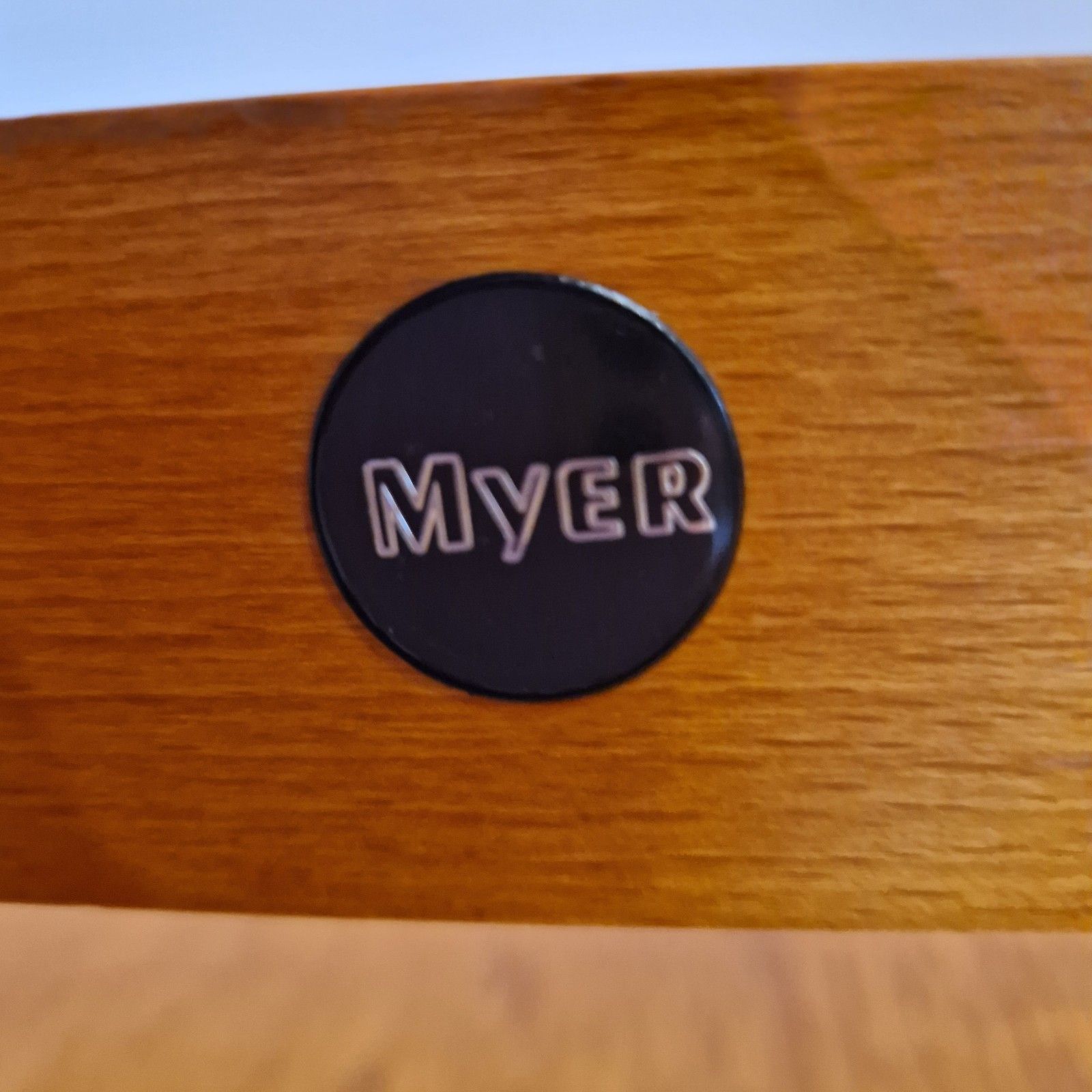 Myer Mid Century Modern Teak Coffee Table With Smoked Glass & Lower Shelf photo vintage