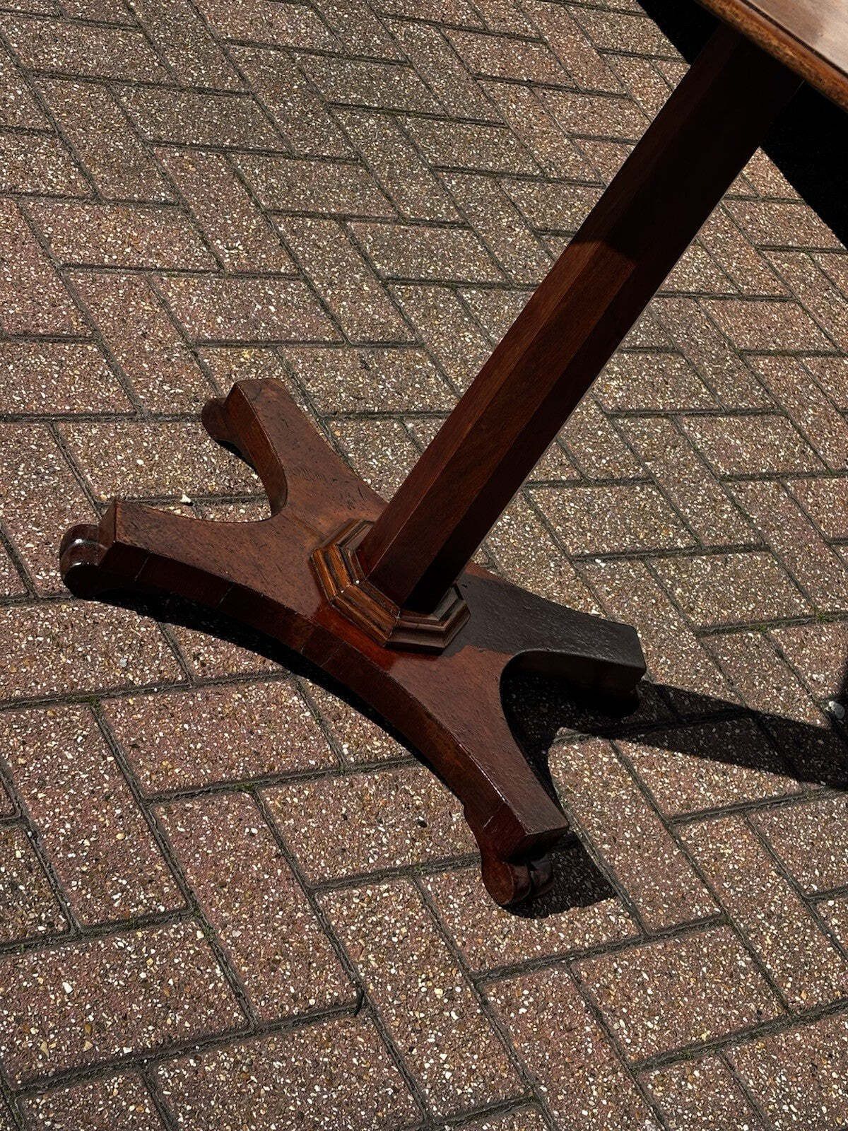 Antique William IV Mahogany Tilt Top Lamp Table/Side Table photo vintage