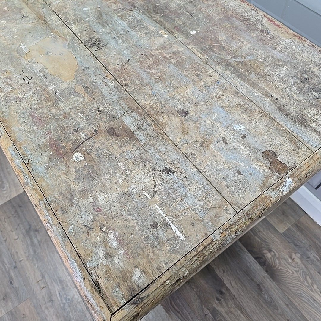 photo vintage Antique Blanket Chest Storage Trunk Painted Pine Rustic Wooden Box Vintage