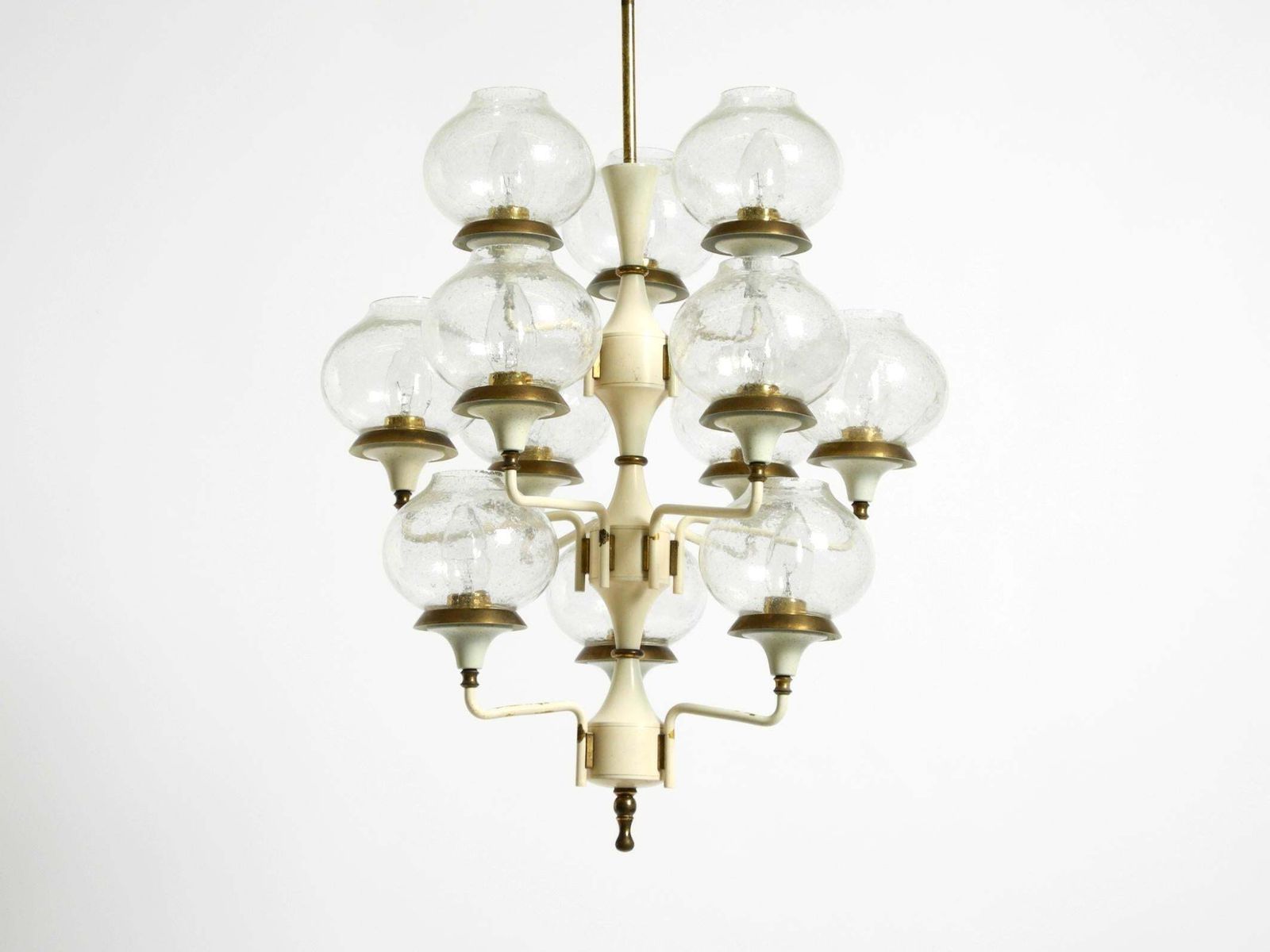 Beautiful Large 1960s Brass And Glass Tulip Ceiling Lamp By Hans Agne Jakobsson photo Lighting