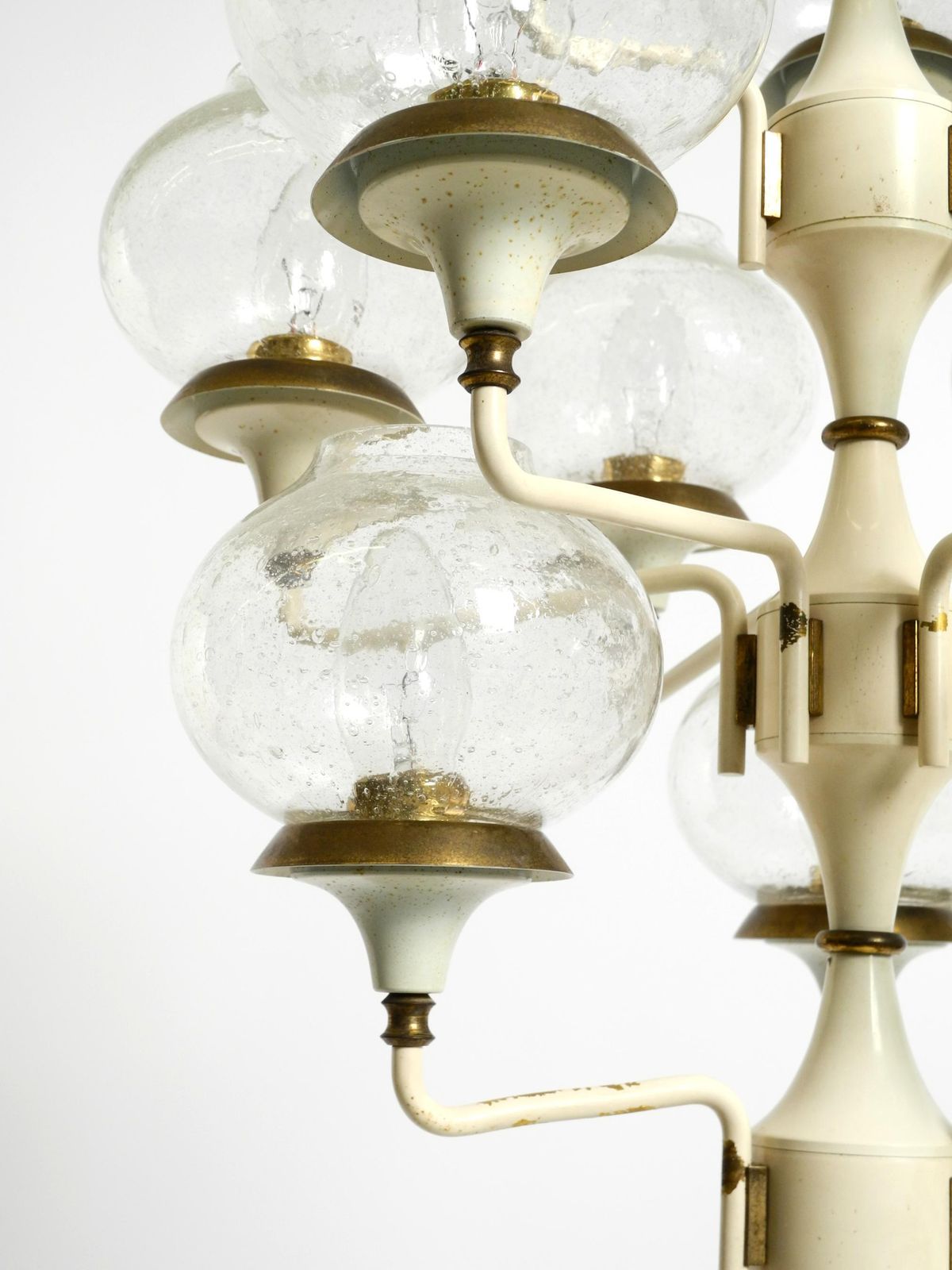photo buy Beautiful Large 1960s Brass And Glass Tulip Ceiling Lamp By Hans Agne Jakobsson