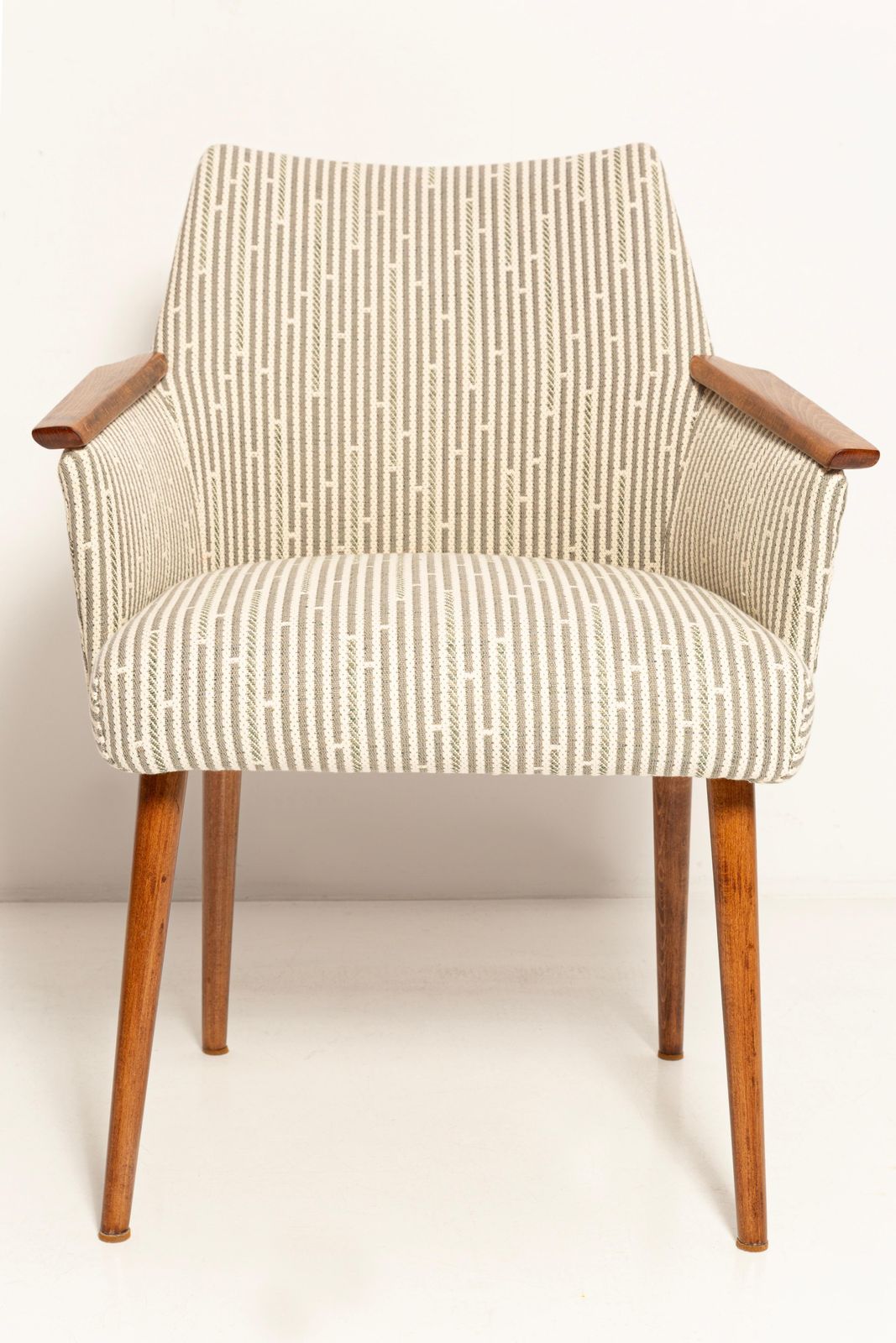 photo furniture Mid Century Modern White Beige And Gray Chair, 1960s, Germany