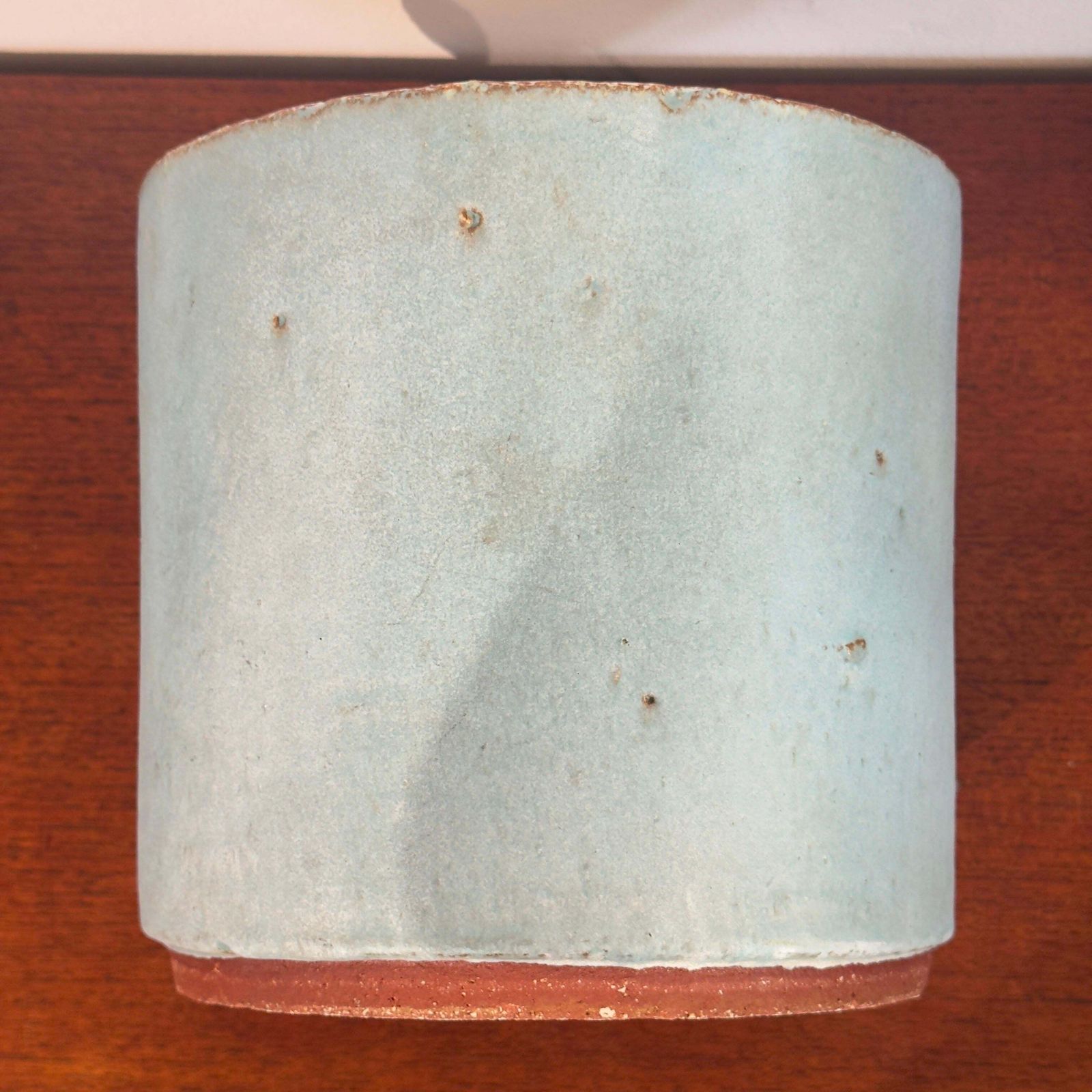 Rogier Vandeweghe Ceramic Blue Glazed Planter, 1965, Amphora Signed photo Home Decor