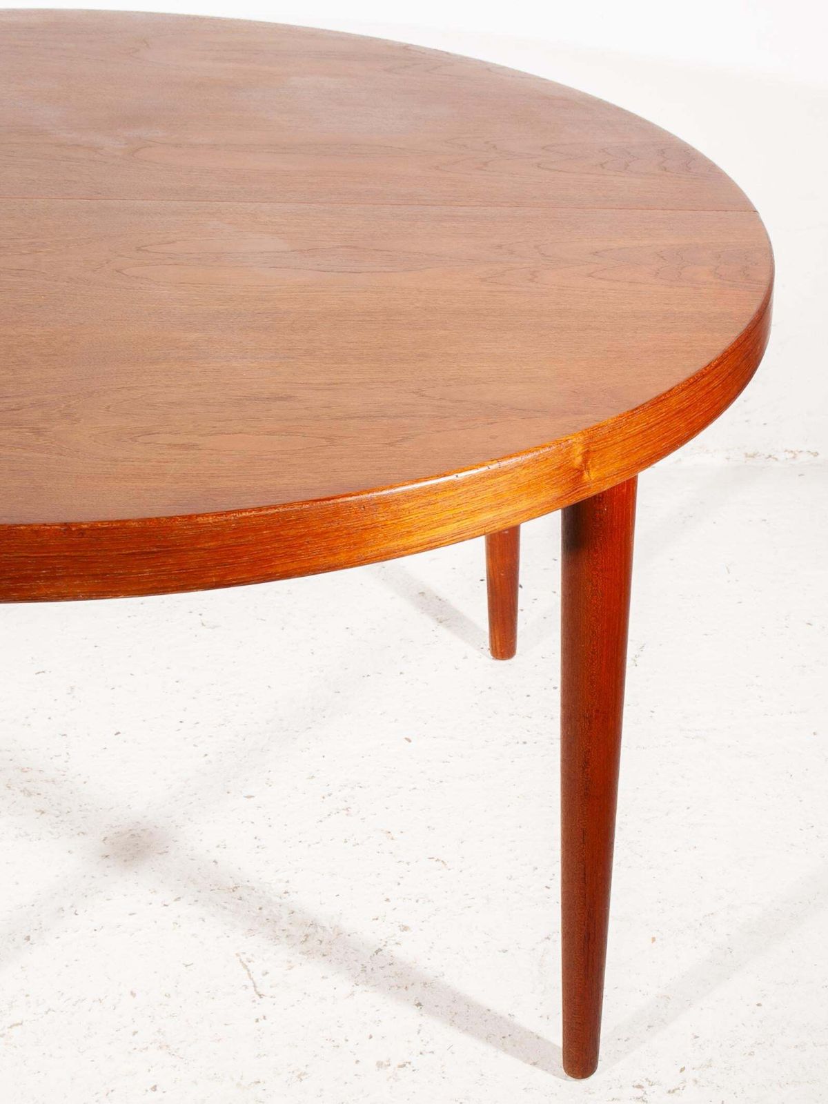Midcentury Scandinavian Design Teak Round Extendable Table By Kai Kristiansen photo Furniture