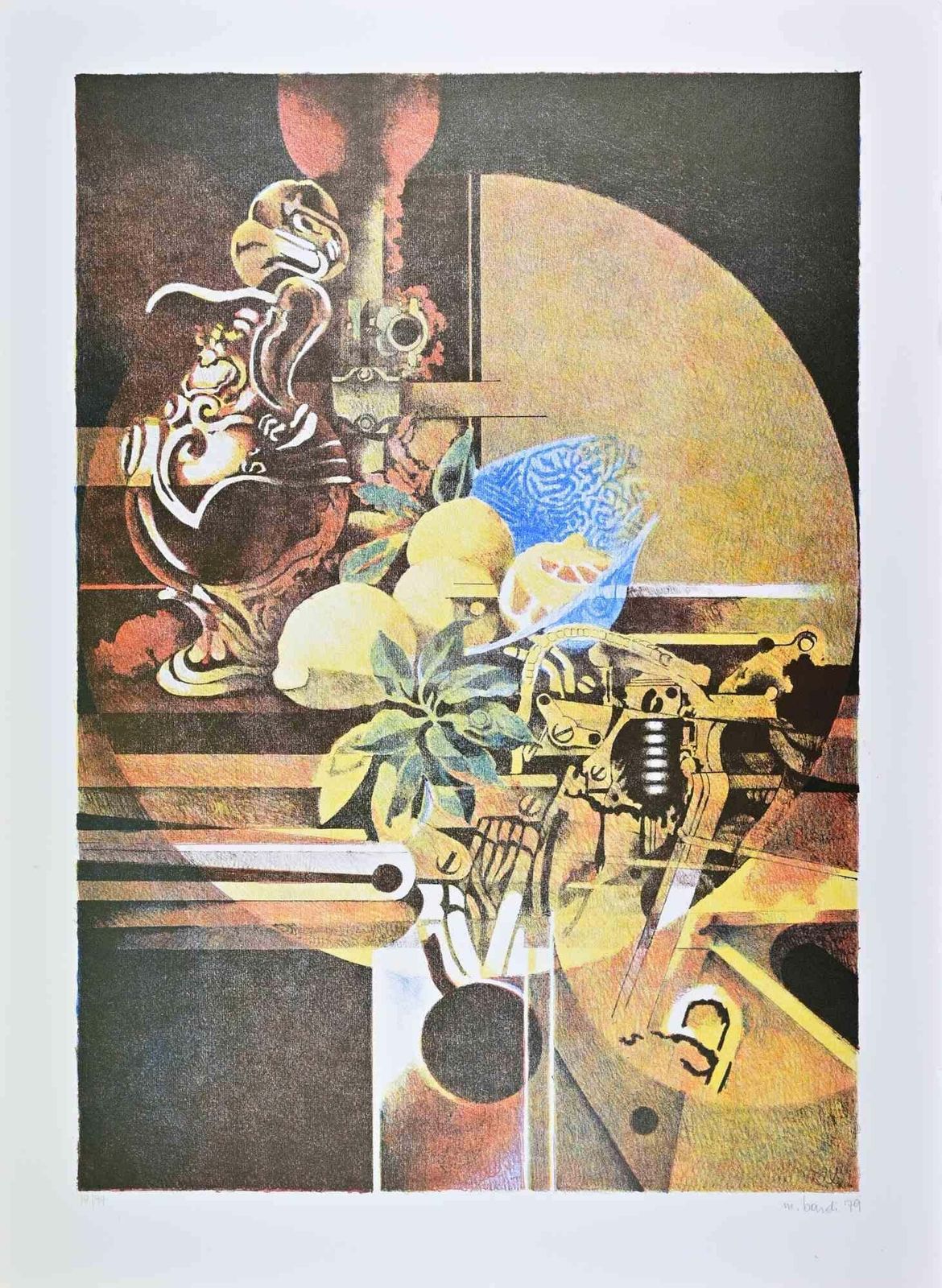 Mario Bardistill Life   Lithograph By Mario Bardi   19791979