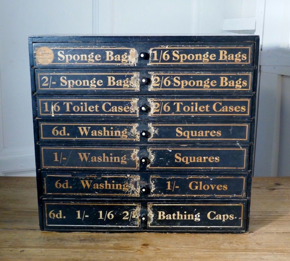 19th Century Chemist Shop Drawers, 7 Drawer Pharmacists Cabinet photo vinterior